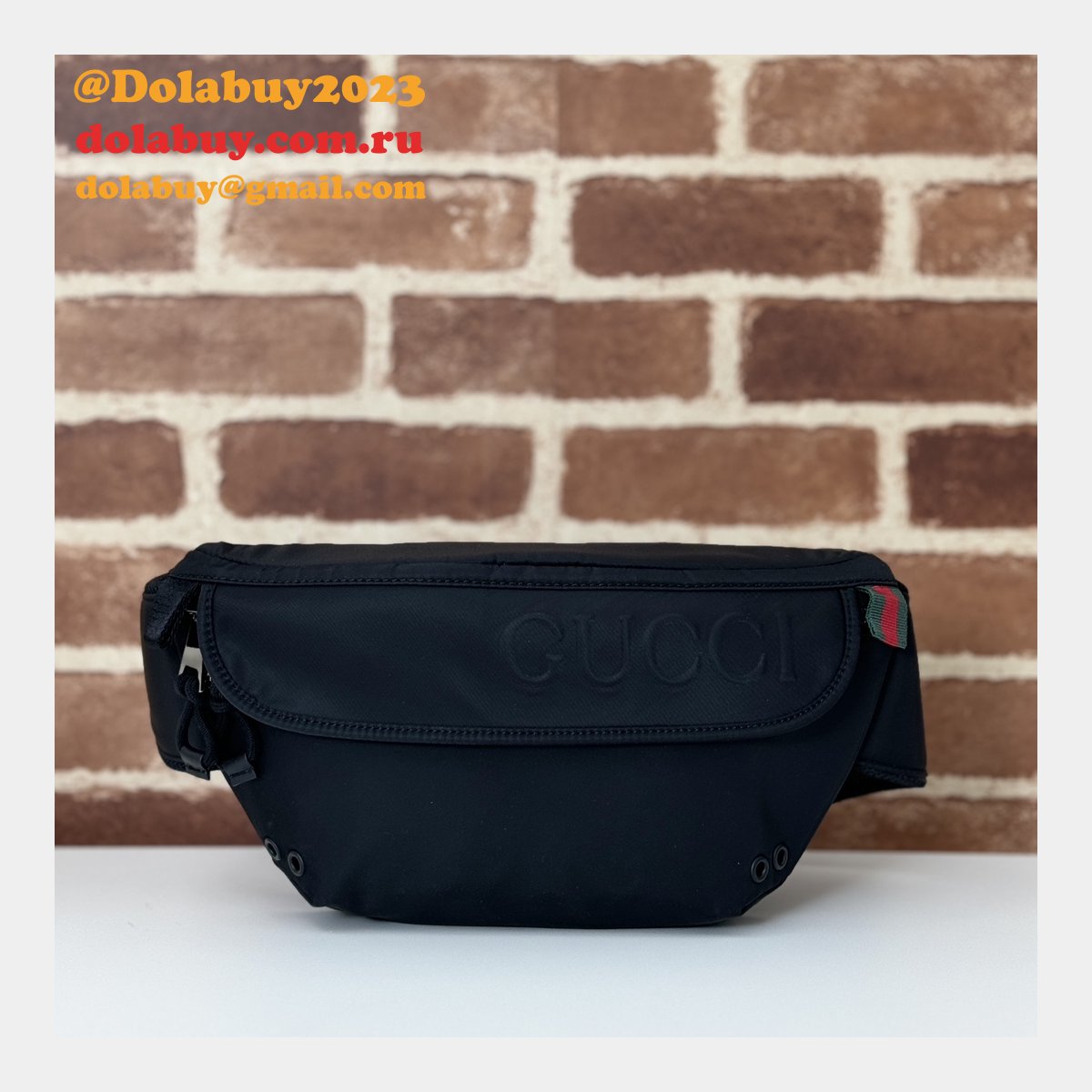 Backpacks GG Belt Bag Ebony GG Canvas 804262 Copy Gucci Bag