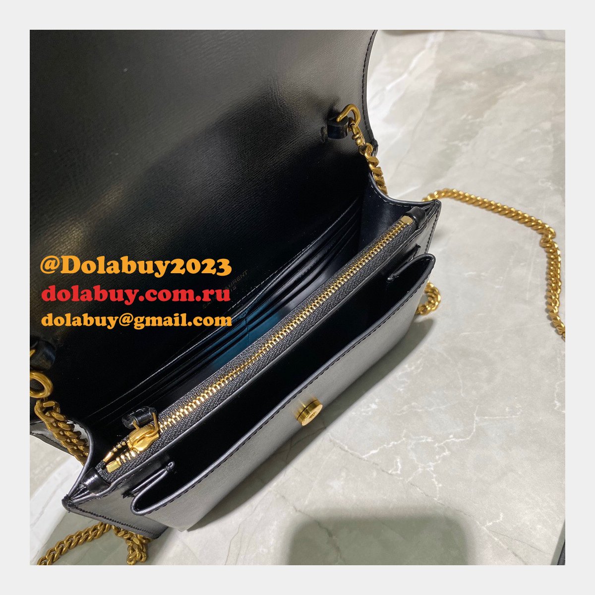 Buy Replica YSL Sunset 19cm Bags Online Black