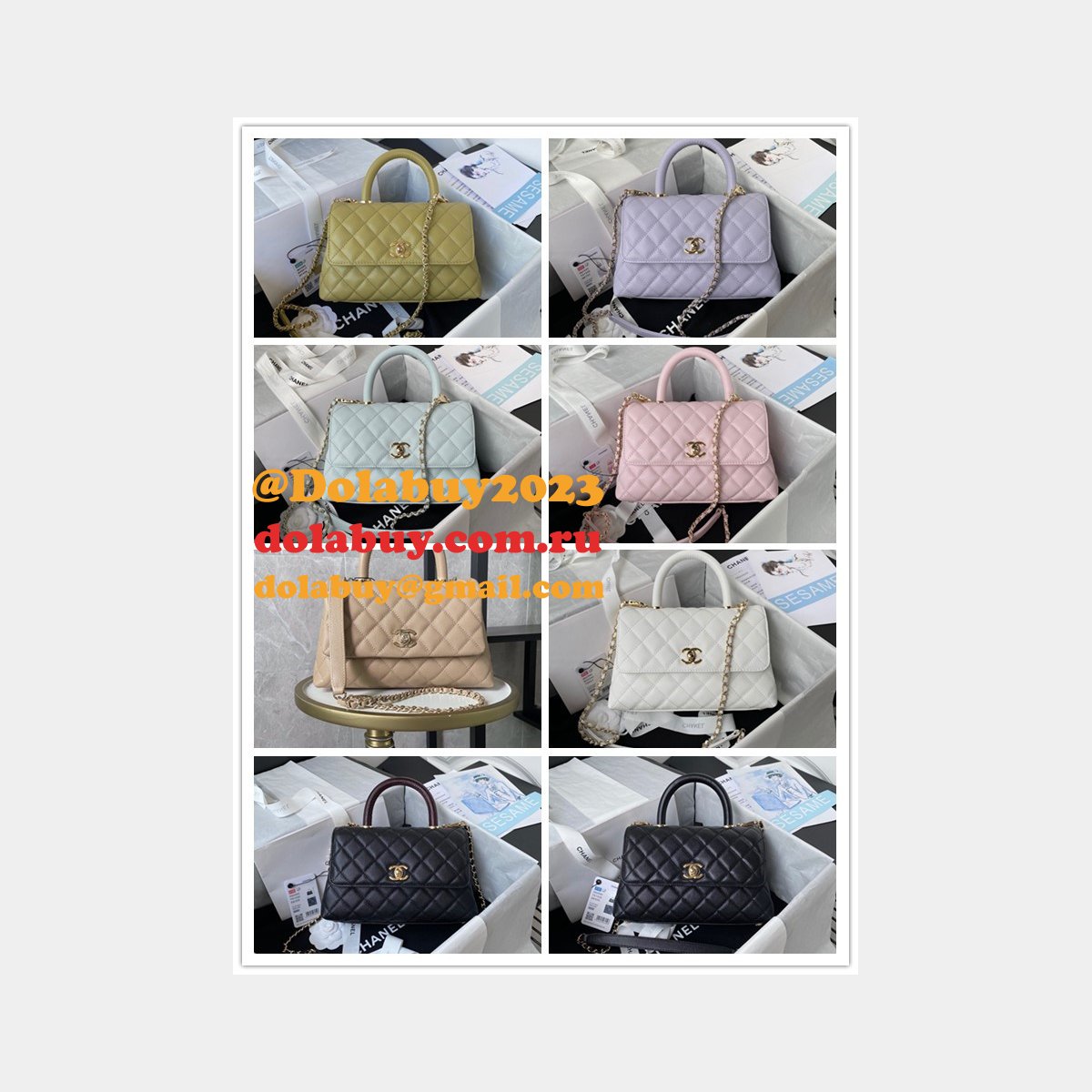 AAA+ CC Grained caviar leather bag A92990 23cm