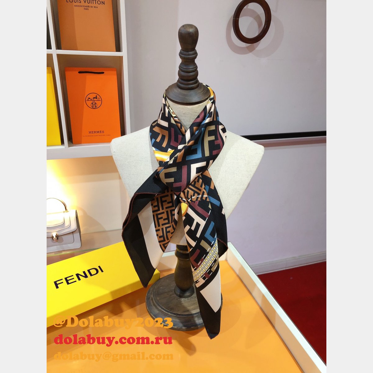 top quality F**di silk twill