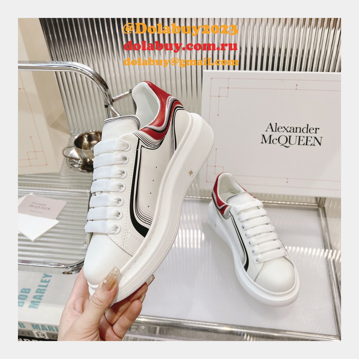 Top Quality ALEXANDER REPLICA women/men white shoes