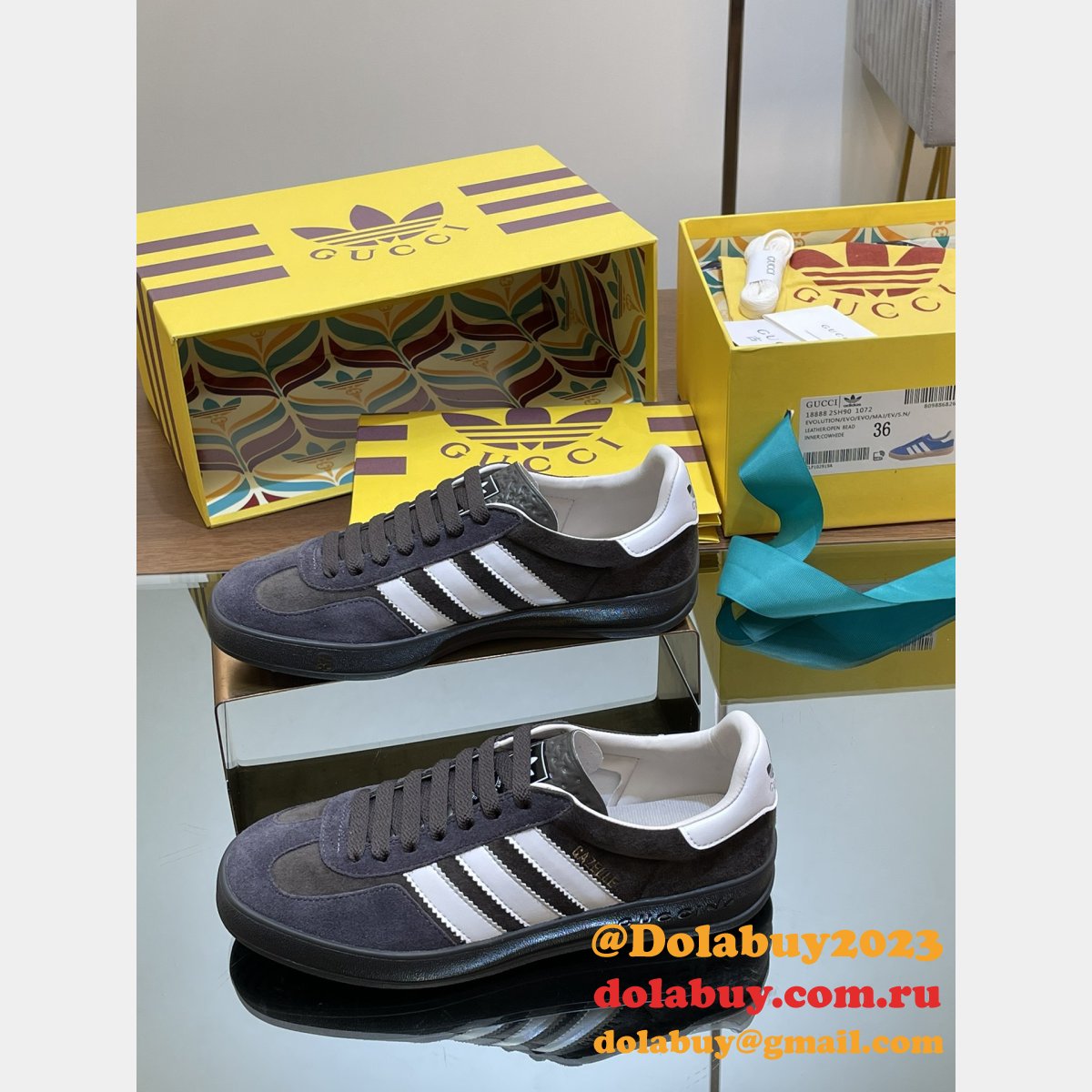 top quality G*u*i & adidas couple sneakers 2024