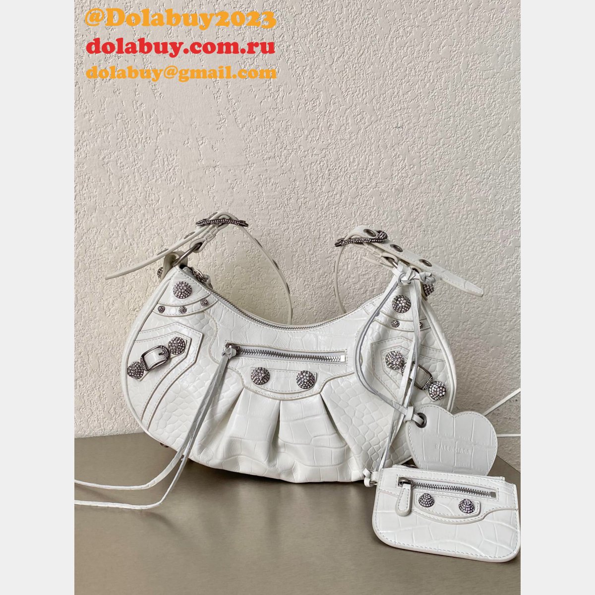 Balenciaga Fake High Quality Le Cagole crocodile Drill 33CM Bag