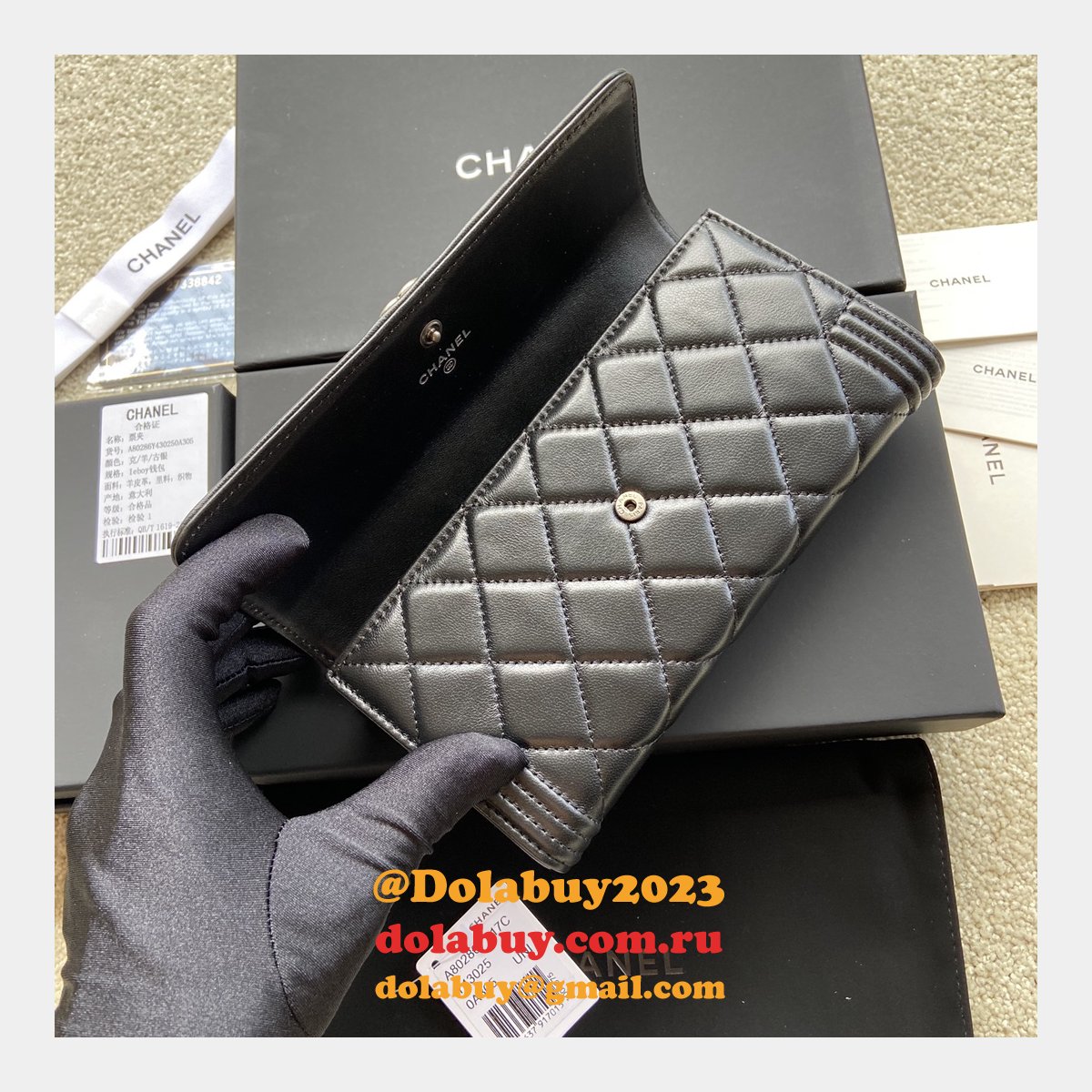 Perfect Knockoff CC LONG WALLET A80286