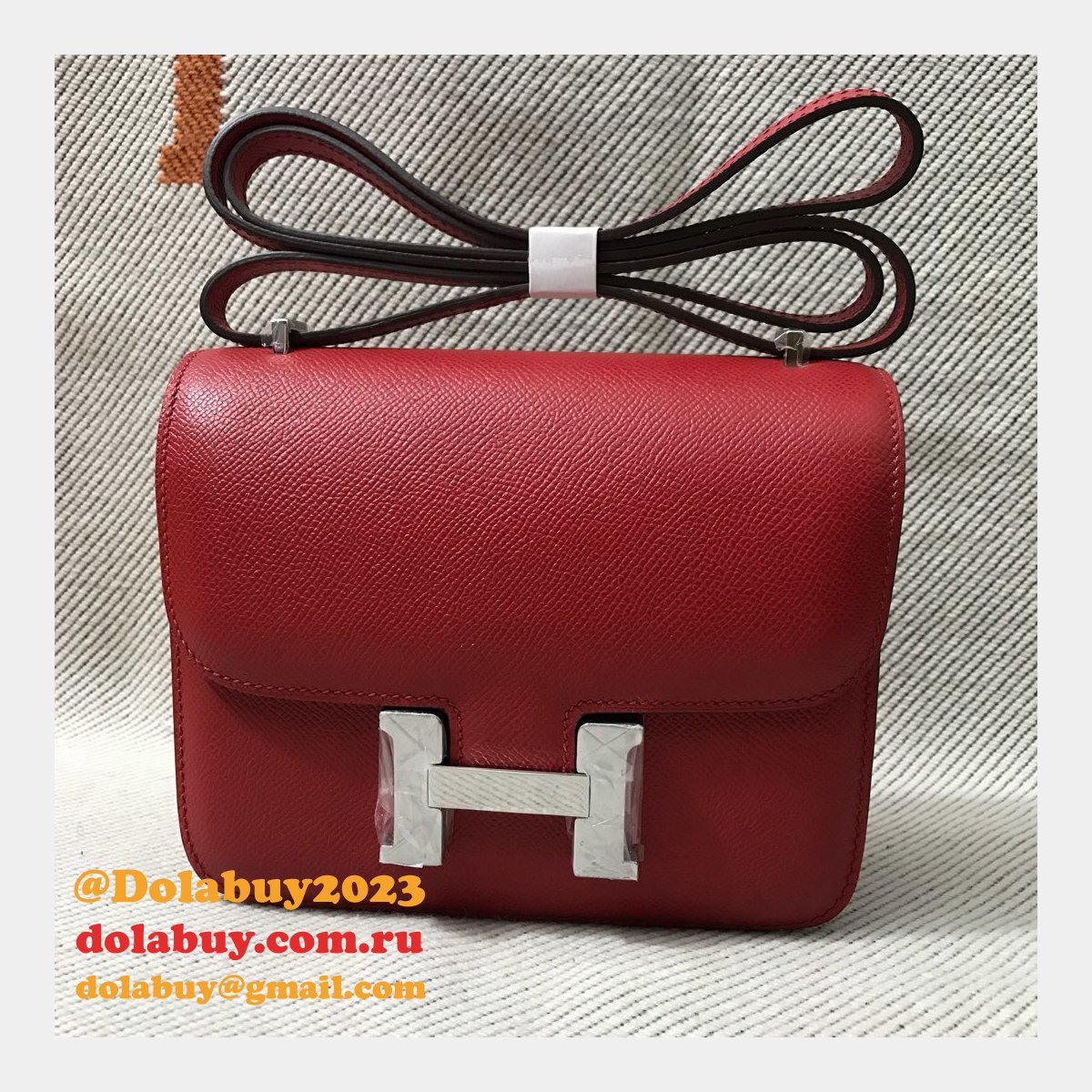 Hermes Constance Bag 18cm Epsom Leather Red