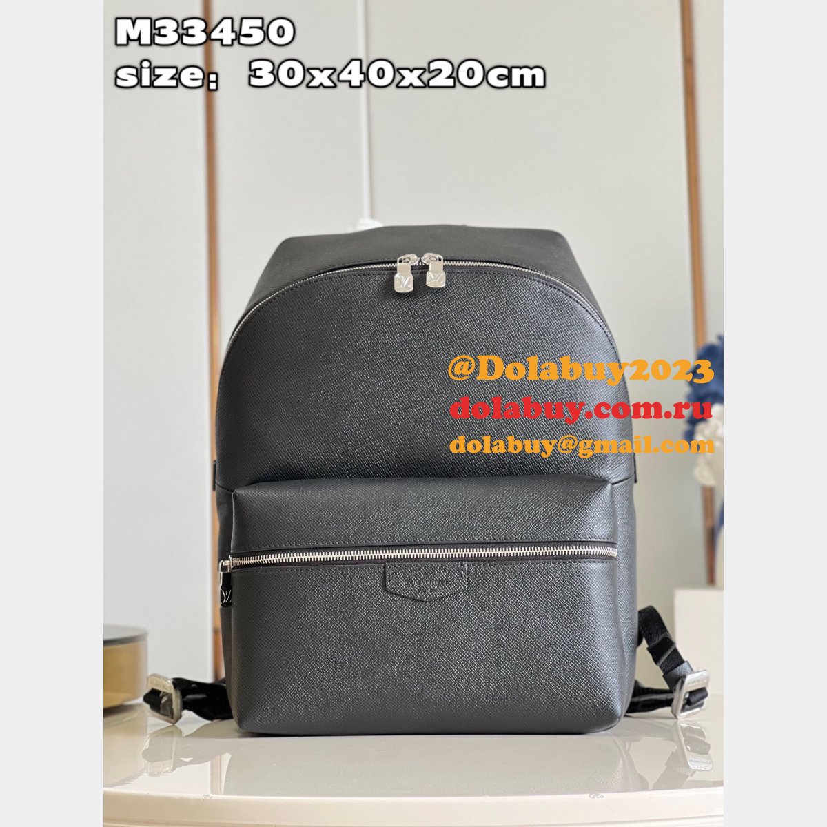 Replica BACKPACK Louis Vuitton DISCOVERY M33450 Black Taiga Bag