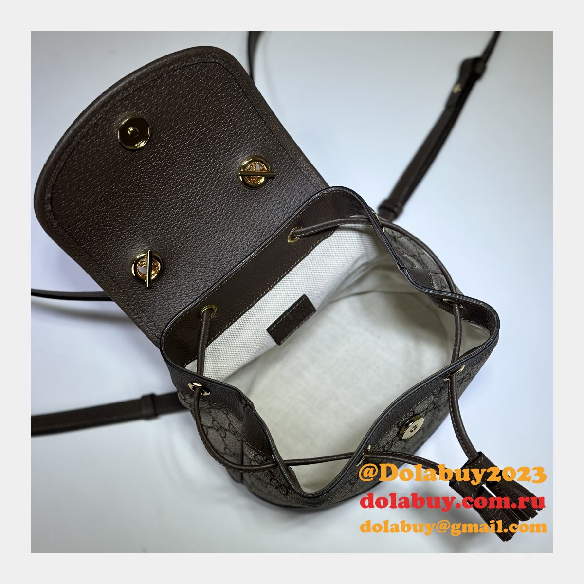 ophidia G*u*i backpack ebony supreme #795221 replica handbag