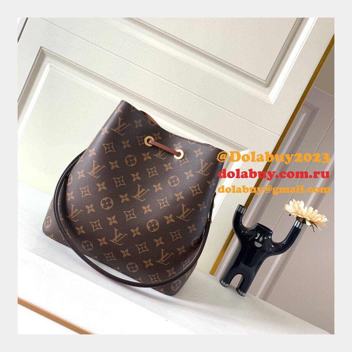 Luxury Replica Louis Vuitton Monogram Canvas Neonoe MM M44887 Bag