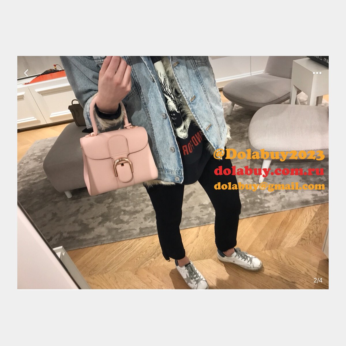 Replica Brillant Luxury Designer Delvaux 99125066 Rodéo Handbags