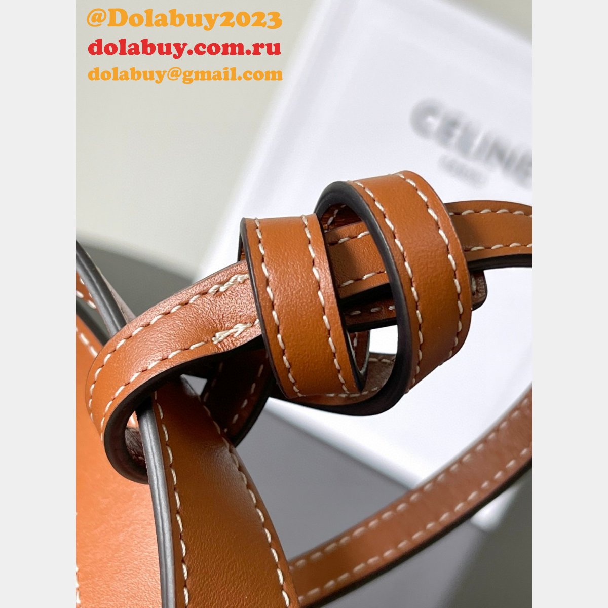 CELINE NANO SUPPLE Straw Bag