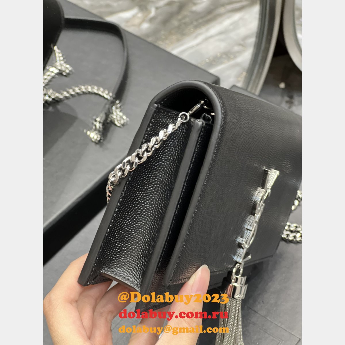 YSL Cheap Replica 452159 Kate Monogram Caviar Leather Shoulder Bag