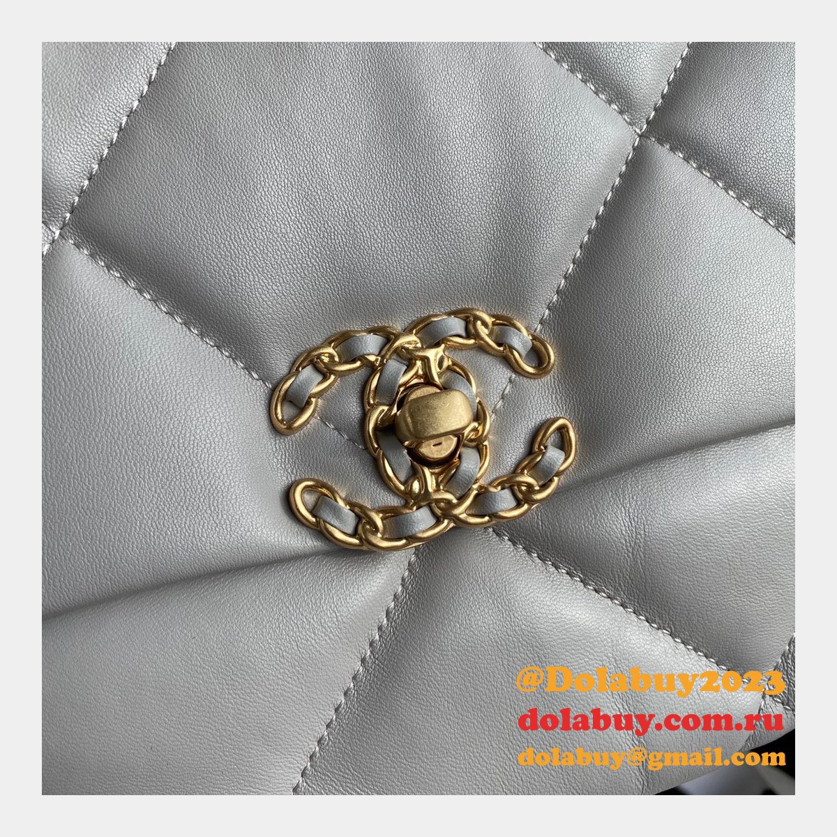 Top CC 19 Bags 2021 Light Grey 30CM