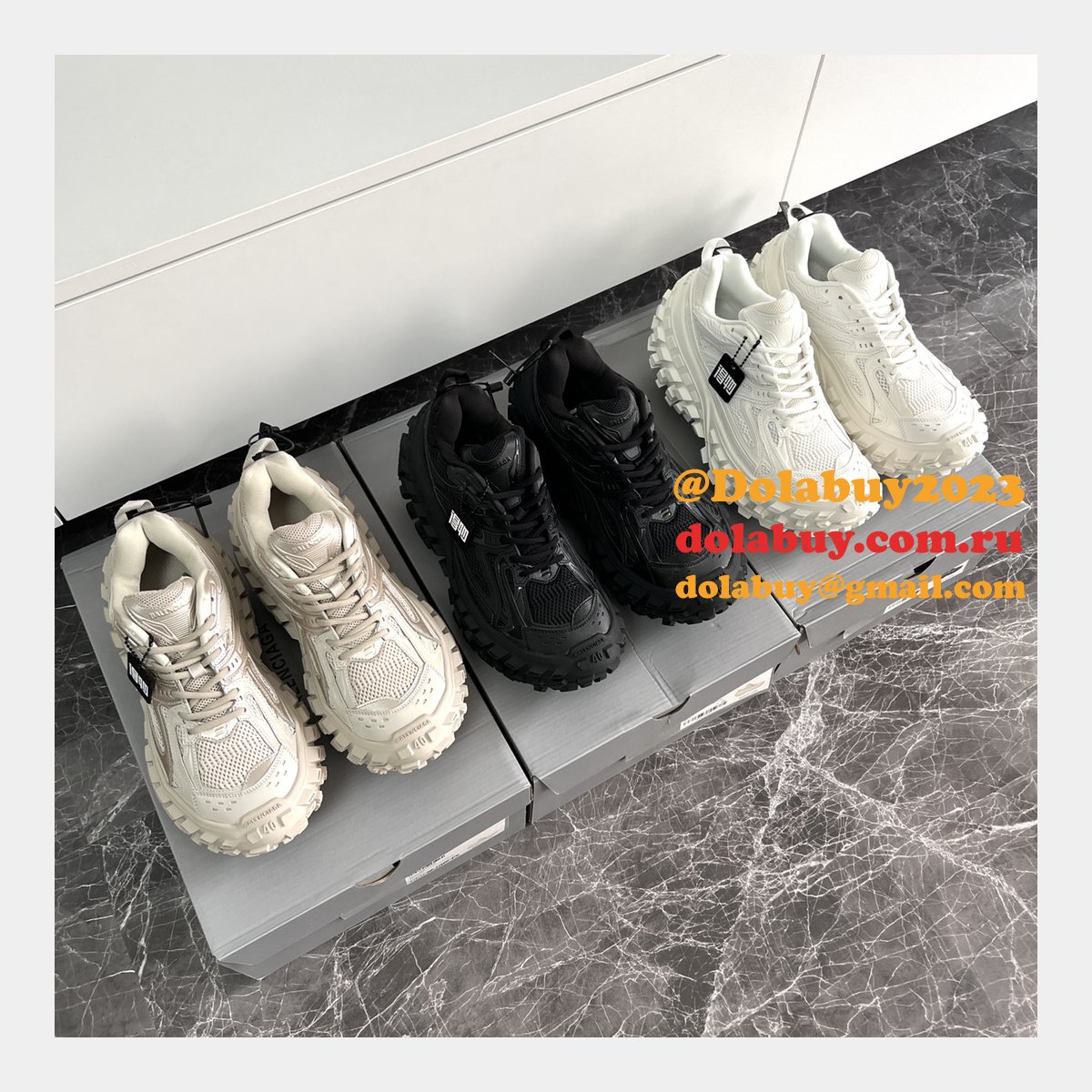 Replica Balenciaga Duplicate Defender Extended-sole Sneakers