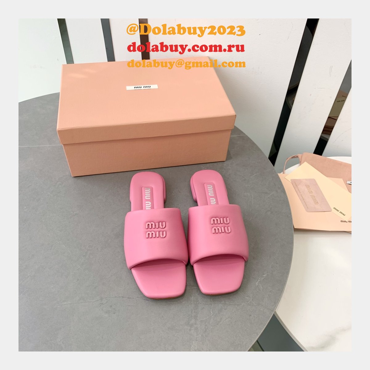 Perfect MiuMiu Bread Slippers Summer Replica Sandals