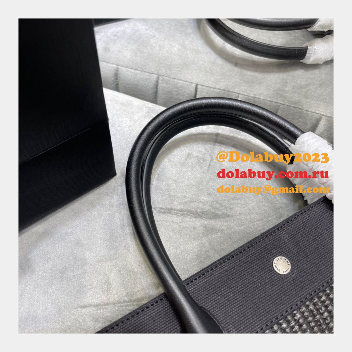 Buy Replica YSL Rive Gauche Shopping 631682 Bag In Linen and Cotton Online