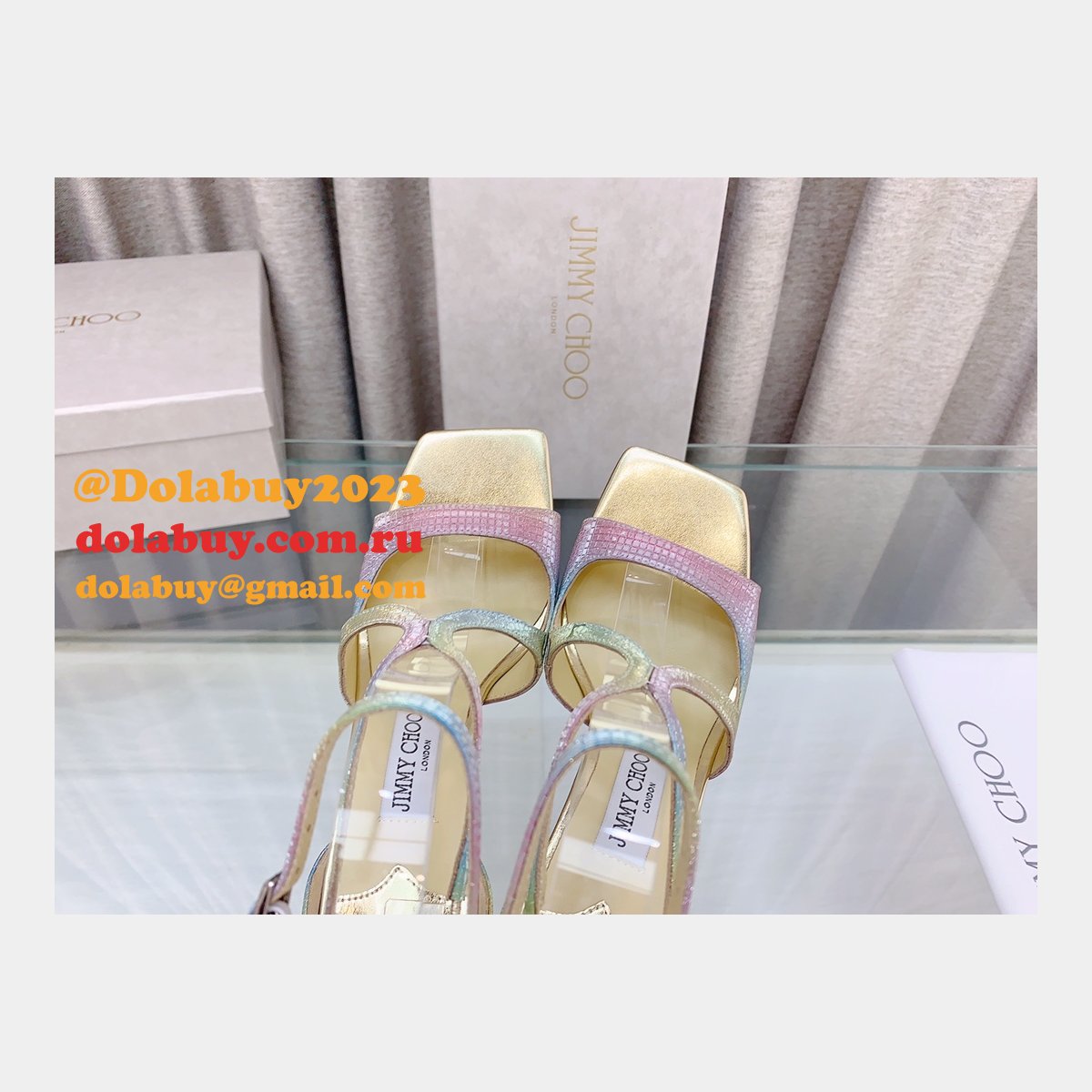 High Heeled Sandals Duplicate Heel: 8.5 cm / 10cm Jimmy Choo Shoes