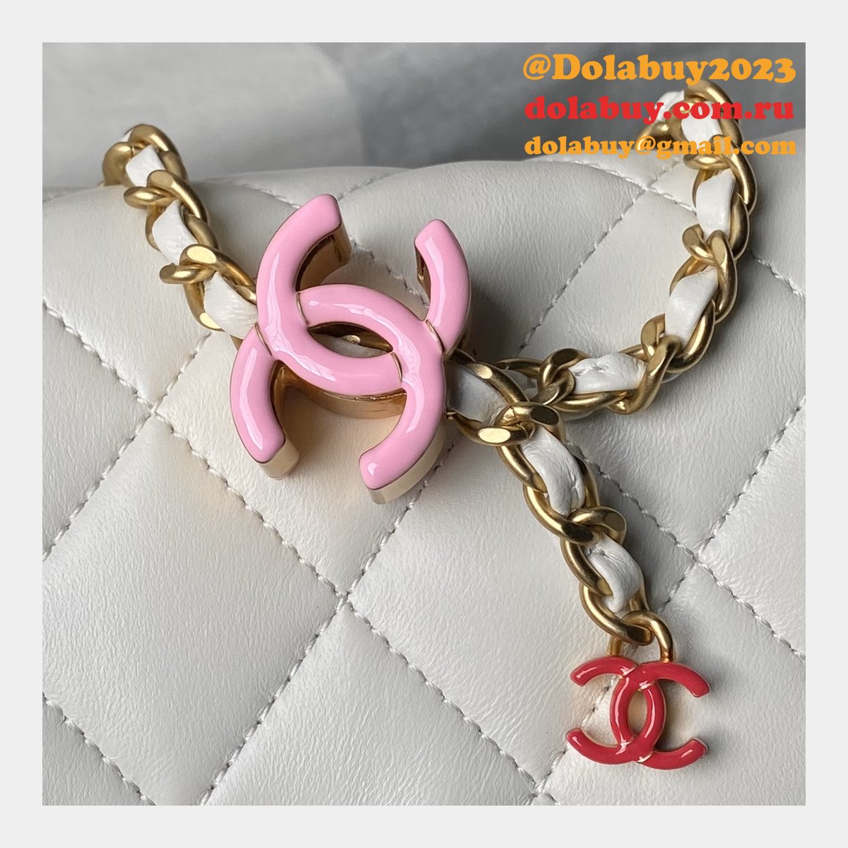 Shop 1:1 Mirror AS4973 Replica Shoulder Black/White Bags