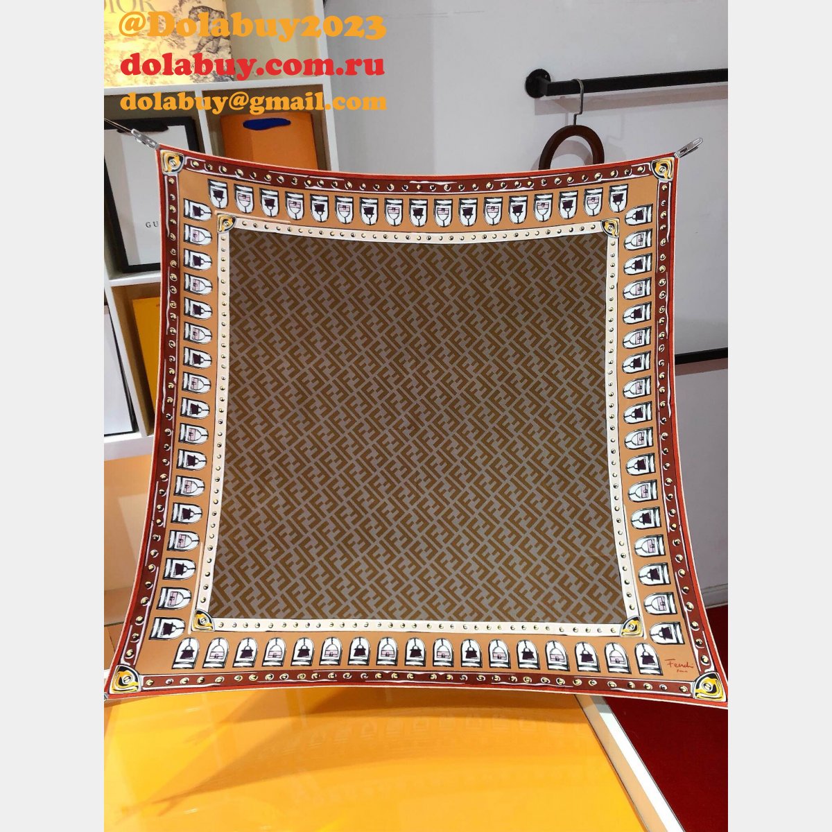 top quality F**di silk twill