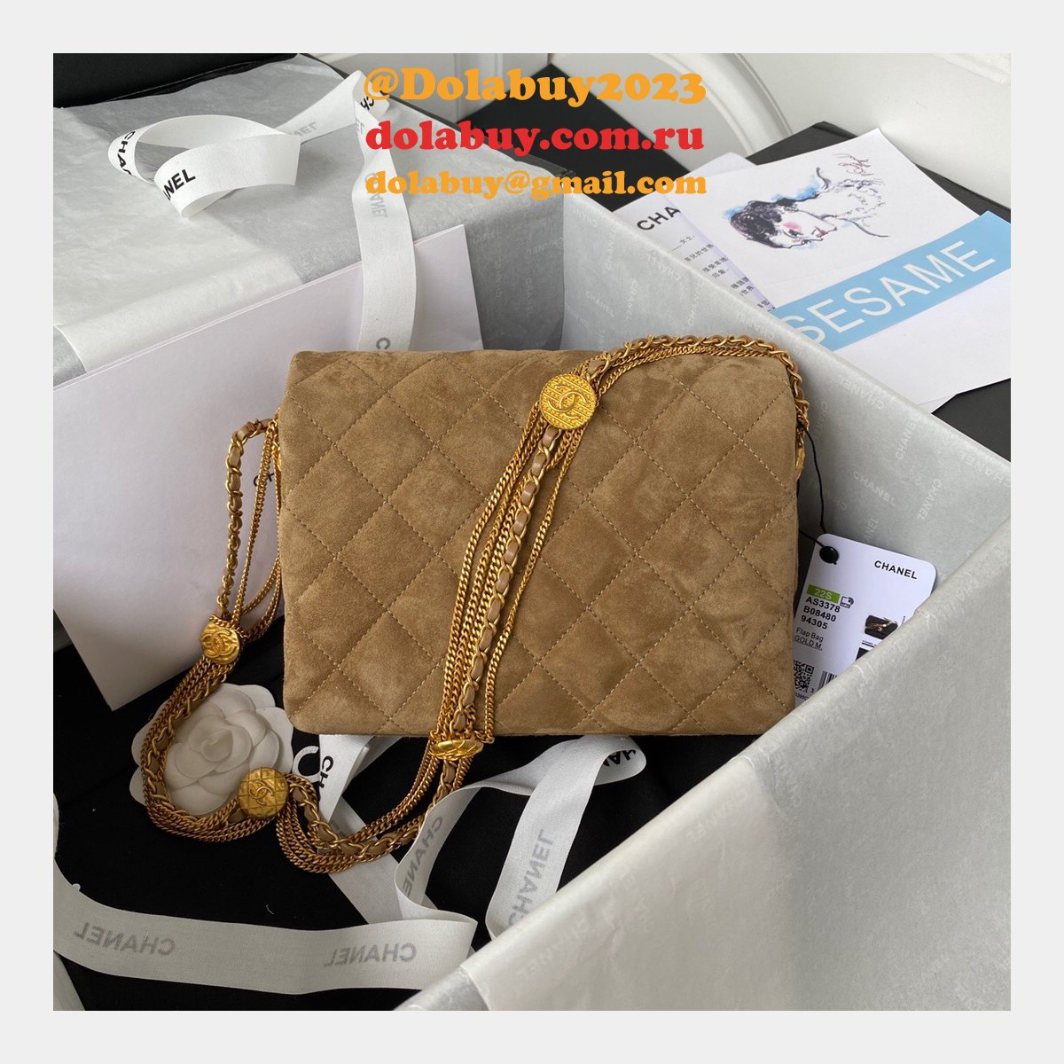 Designer Replica Toppest Flap AS3378 Bag Black/Brown