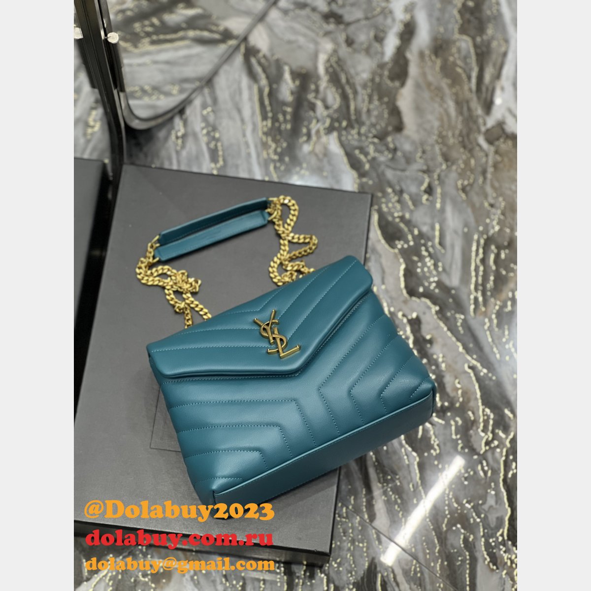 High Quality Designer Loulou Replica Saint Laurent Handbags Green Wholesale