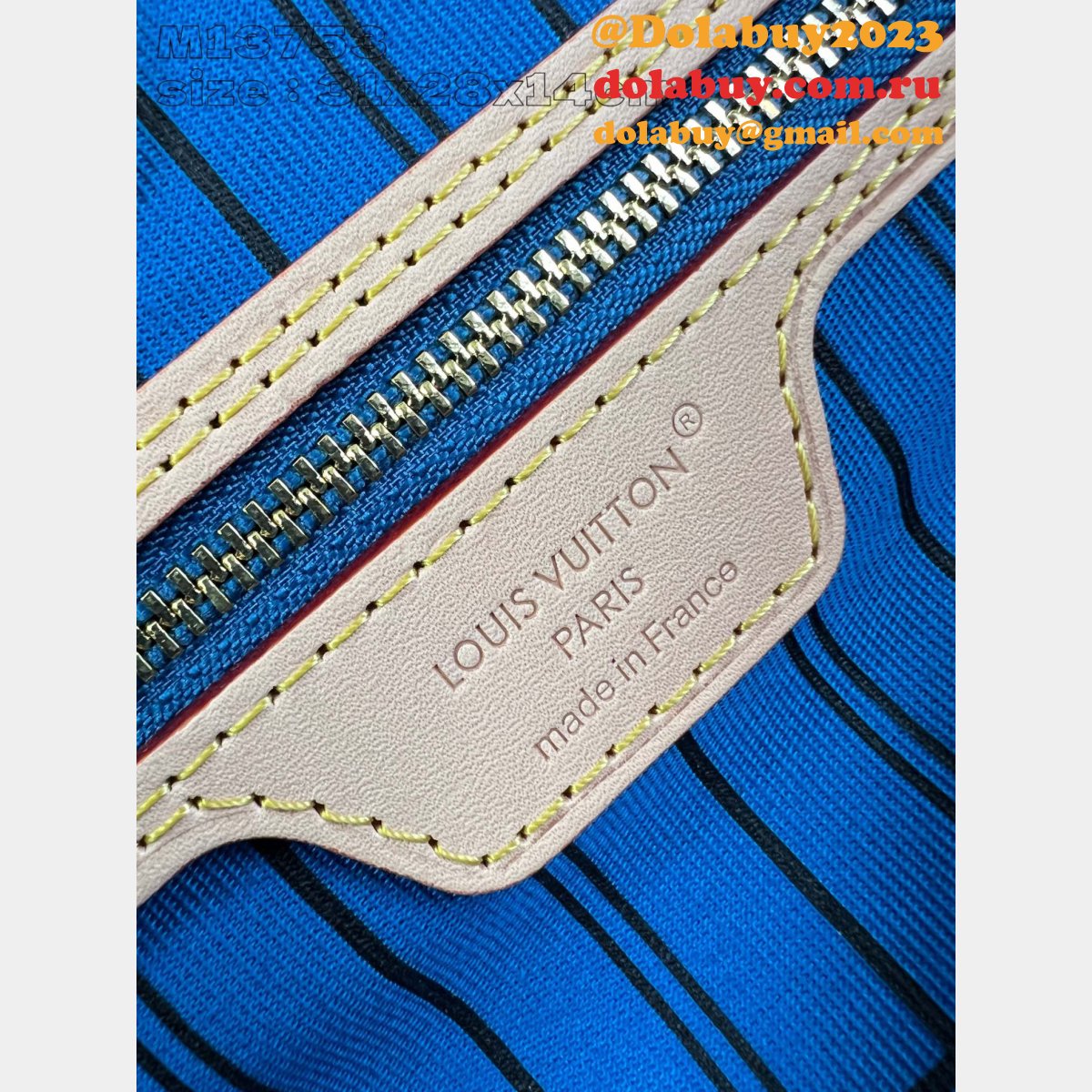 Louis Vuitton Knockoff M13753 Neverfull Bandouliére Blue Bag