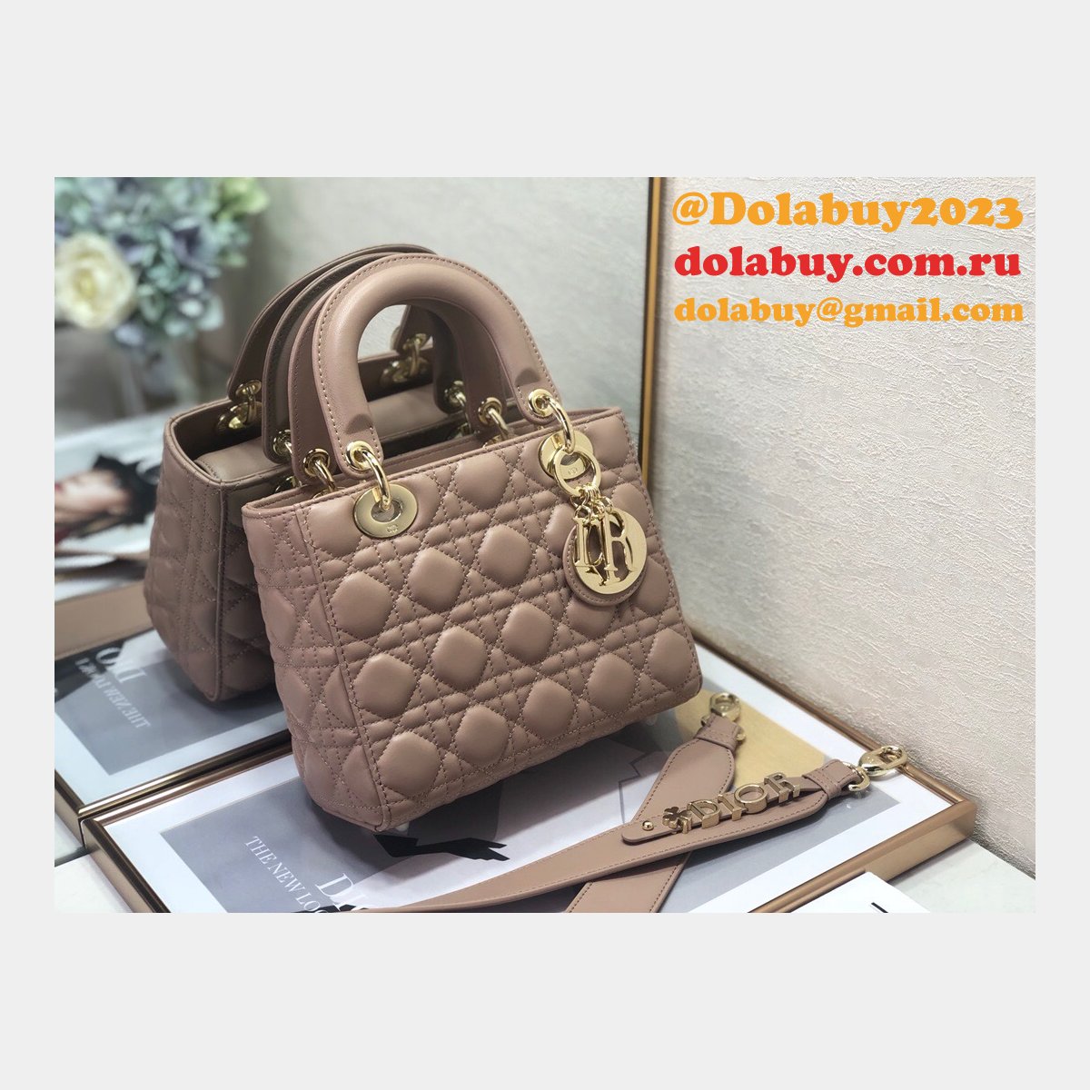 Luxury Christian Dior Lady Dior AAA+ 20CM Fake Bags