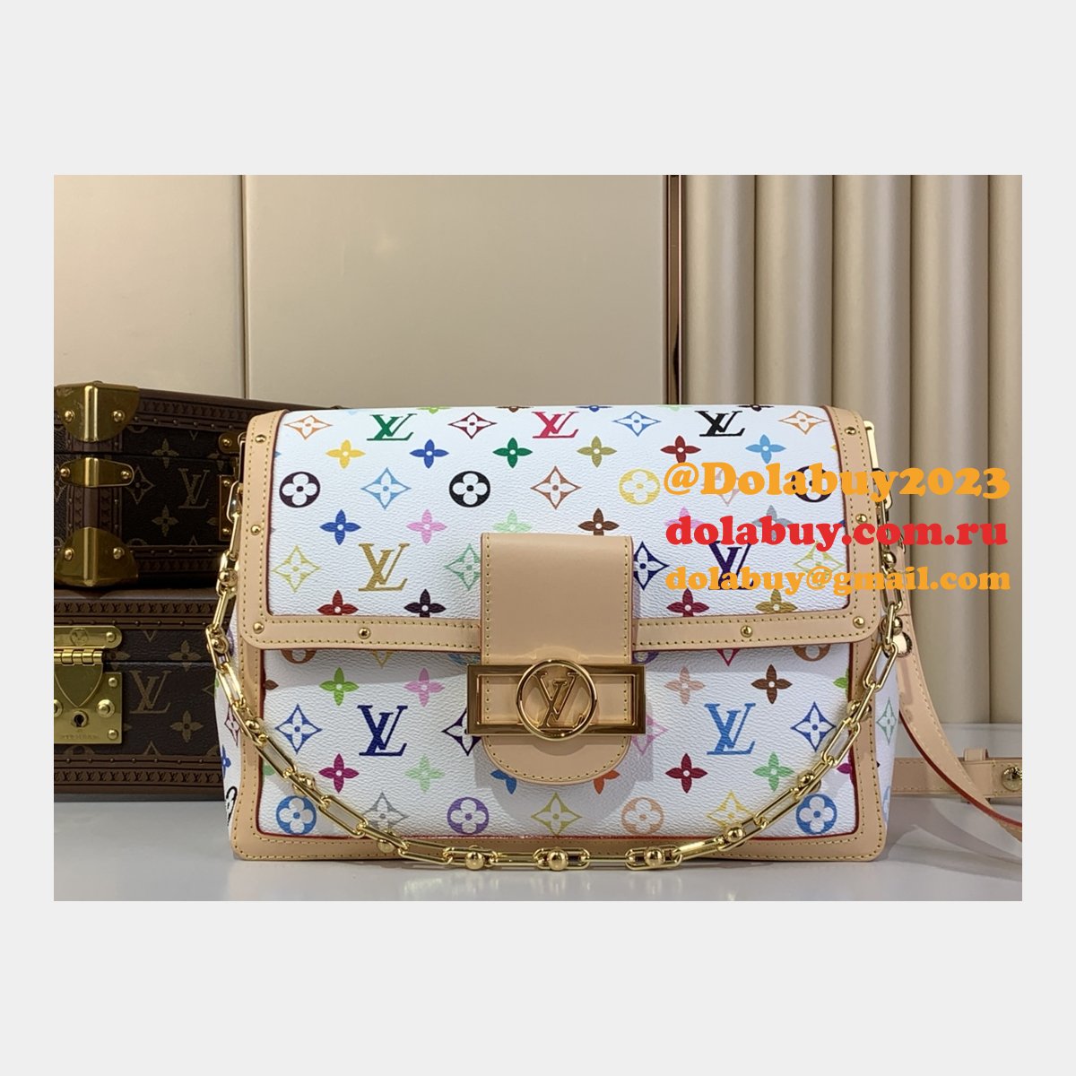 Louis Vuitton M13255 LV x TM Dauphine Soft GM Other Monogram Canvas Bag