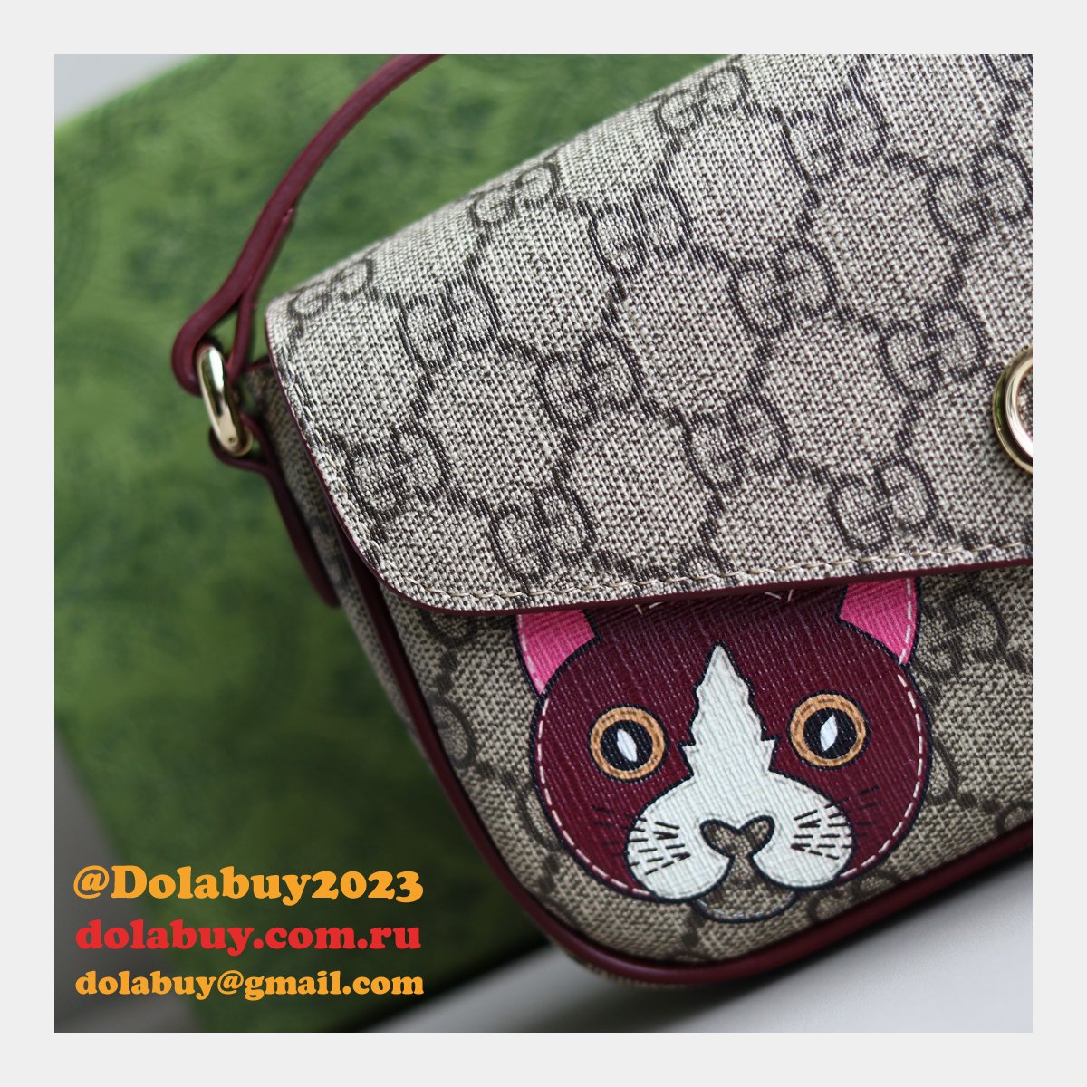 GG Mini Shoulder Bag With Cat Detail #818764