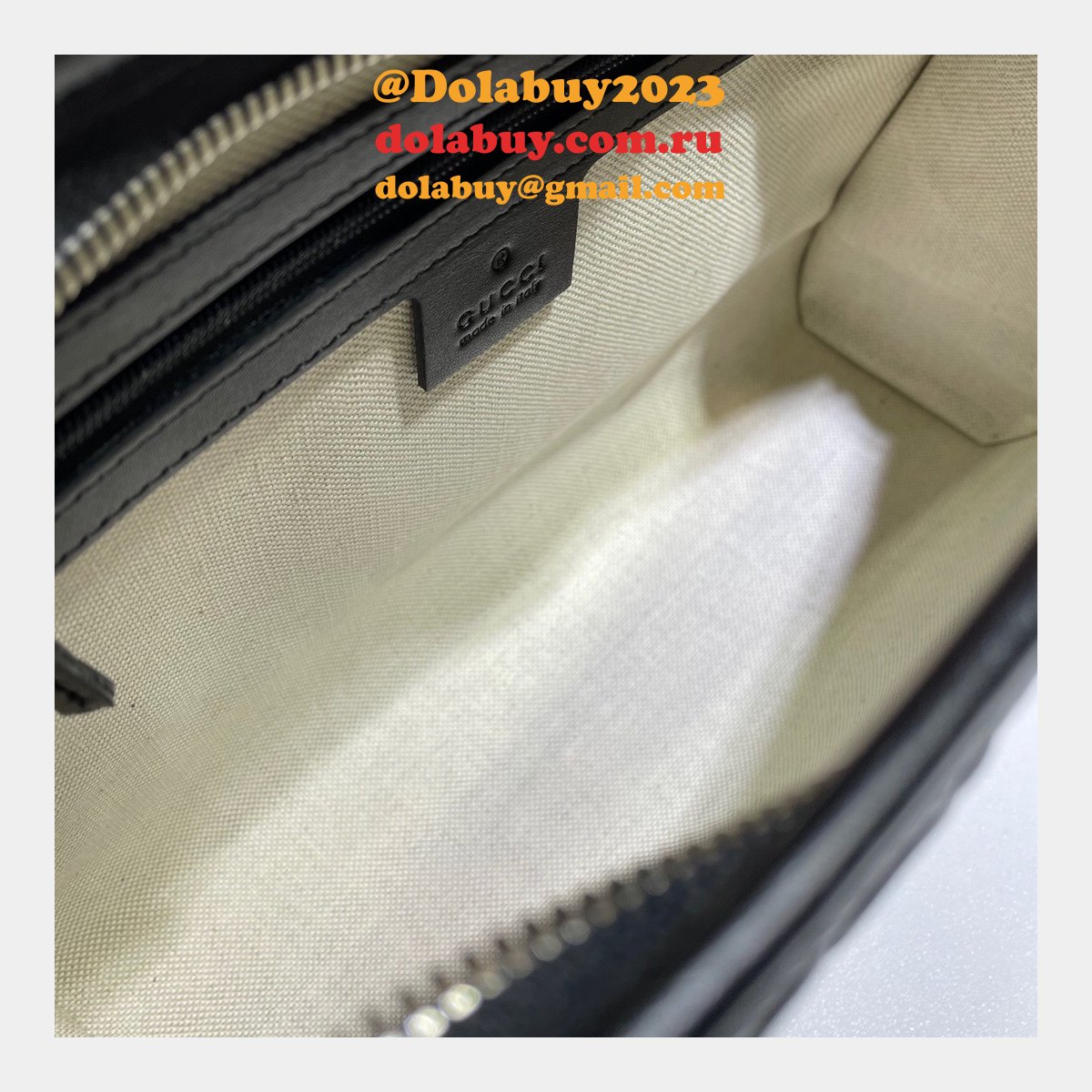 G*u*i replica black gg embossed mini 625568 bag