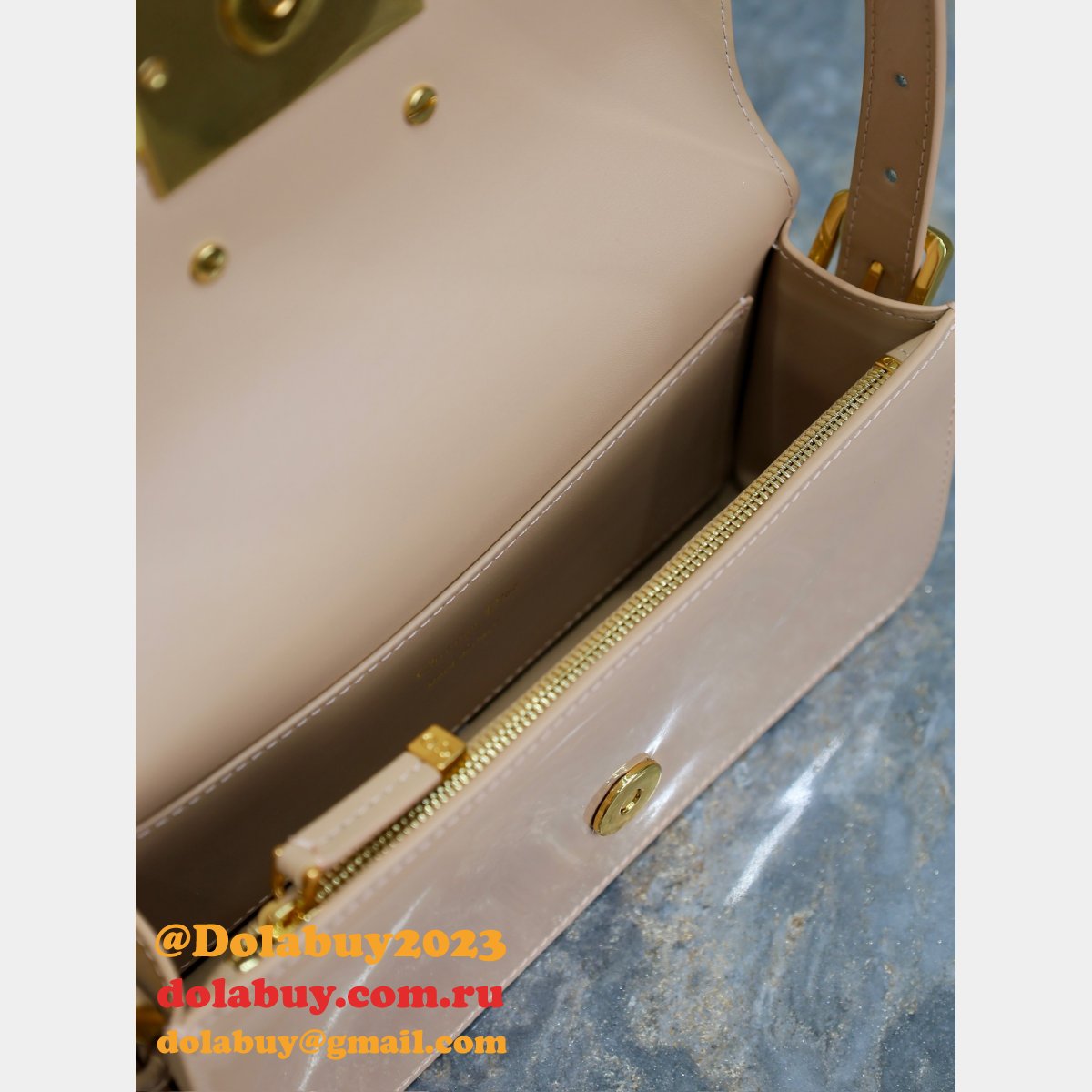 7 Star Miss Dior Graffiti patent leather shoulder bag