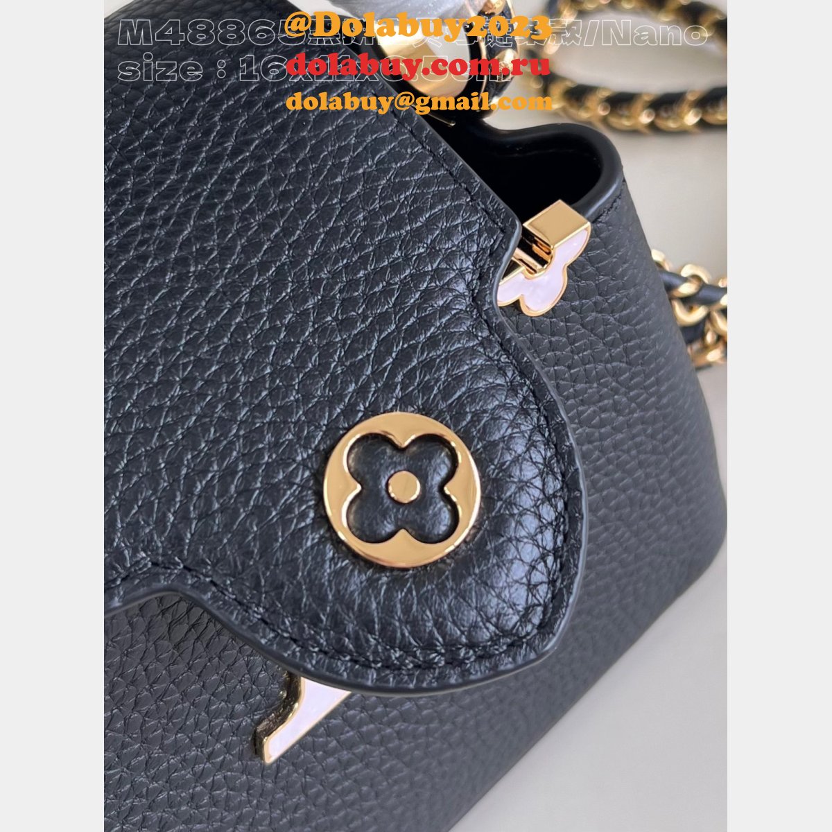 Buy Outlet Replicas Louis Vuitton Capucines M48865 Black Bag
