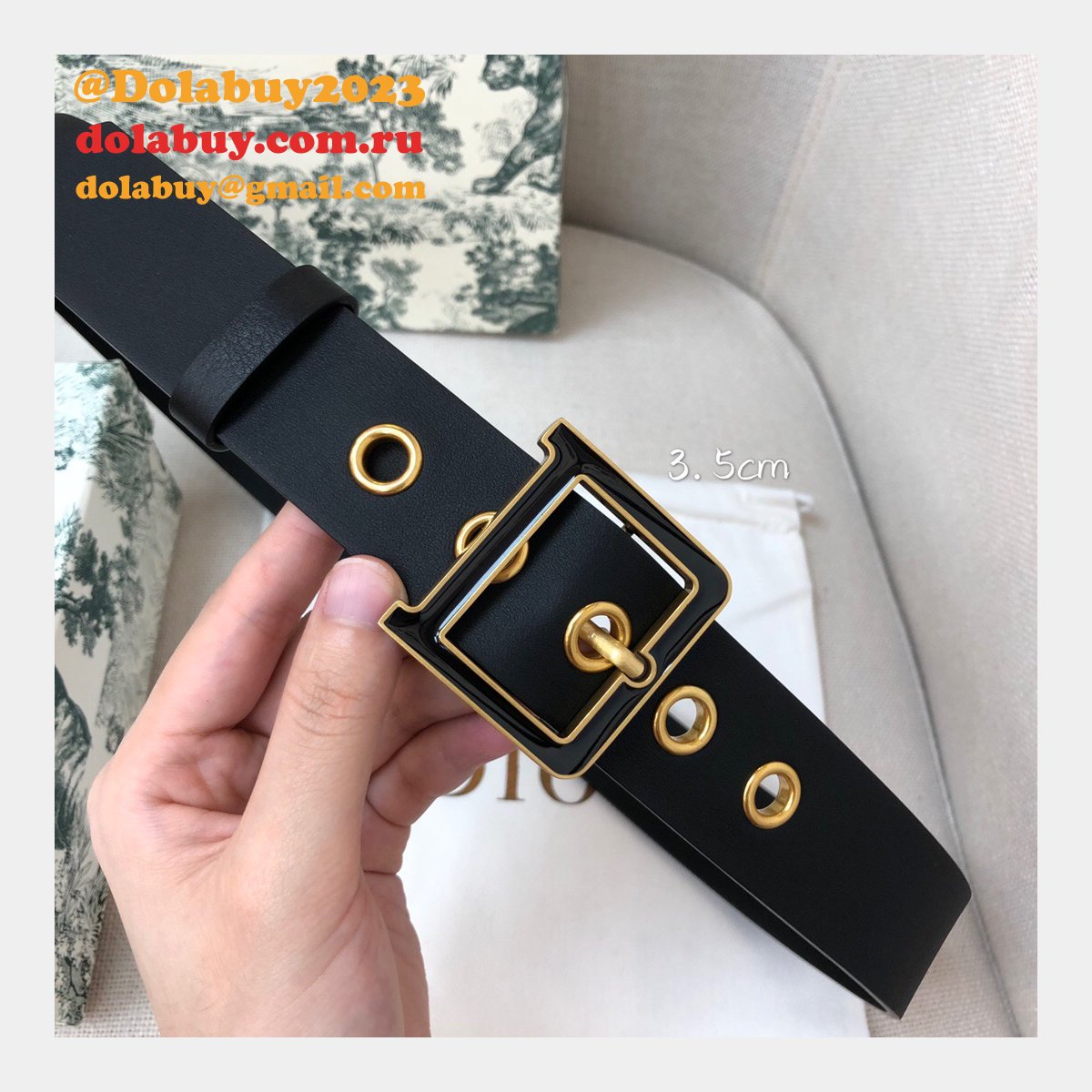 Christian Dior Replica Belts 3.5CM & 5.0CM Black Shop Online Now