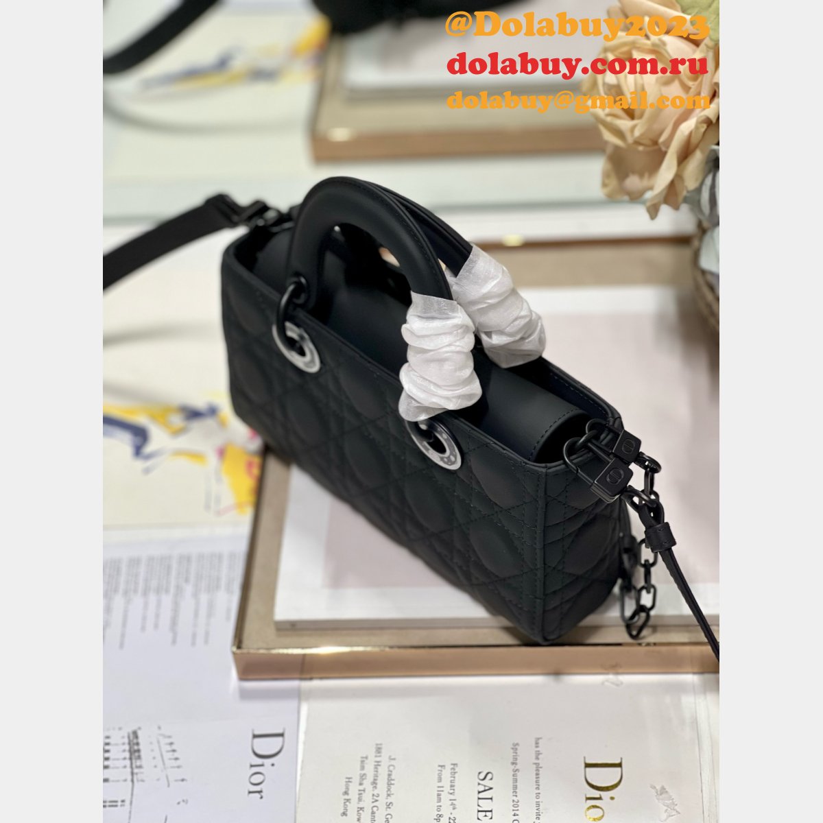 Luxury Replica Dior Designer 9031 Lady D-Joy Black Bag