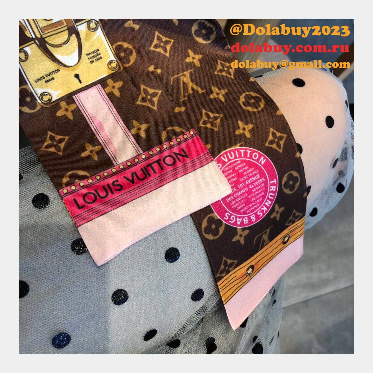 Wholesale louis vuitton Double silk Ribbon