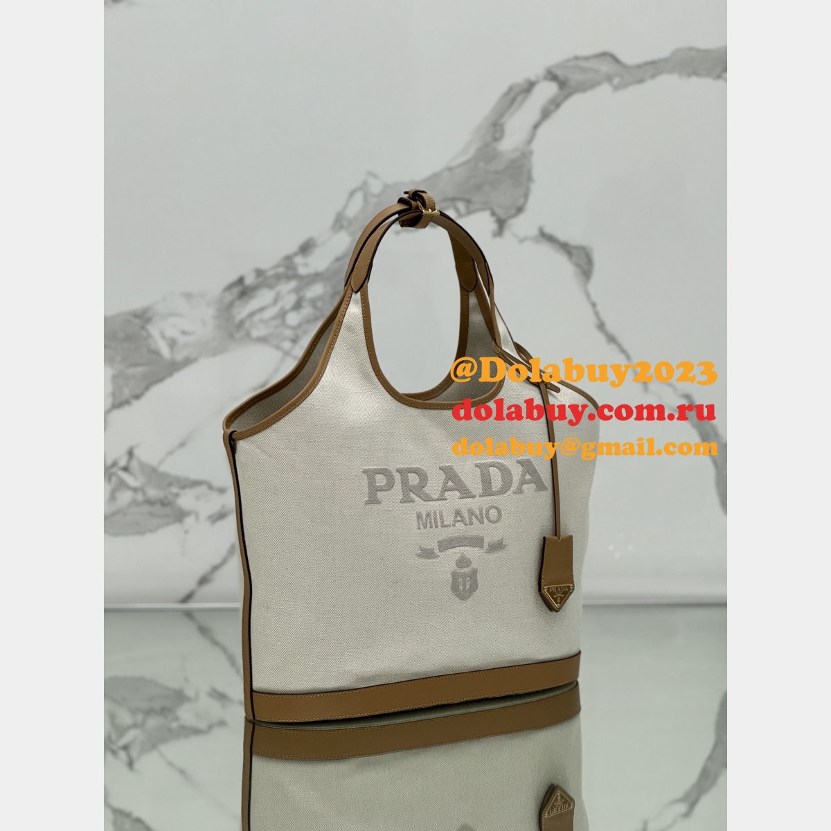 Top Quality Prada Milano canvas handbag 1BG472