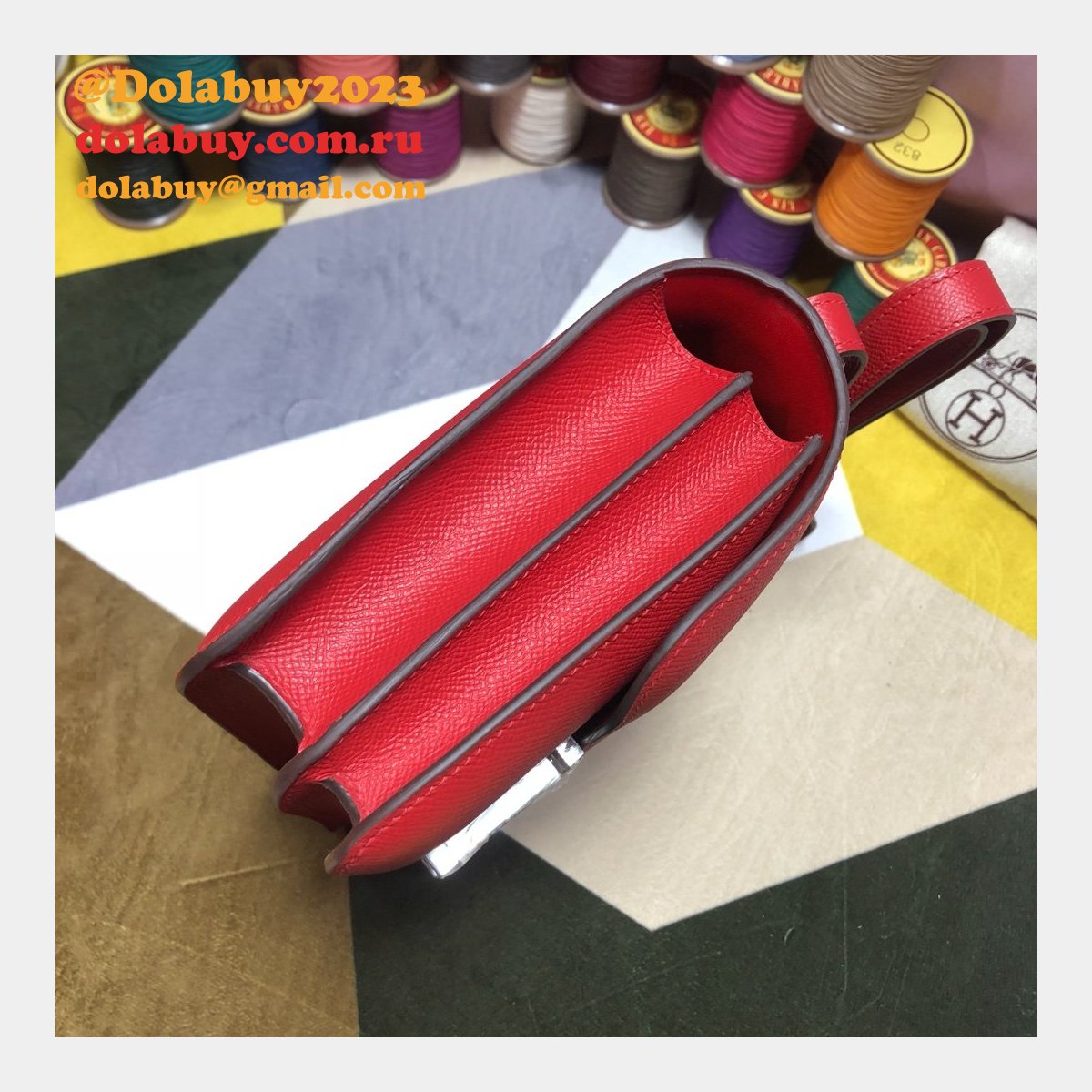 Hermes Constance Bag 23cm Epsom Leather Red