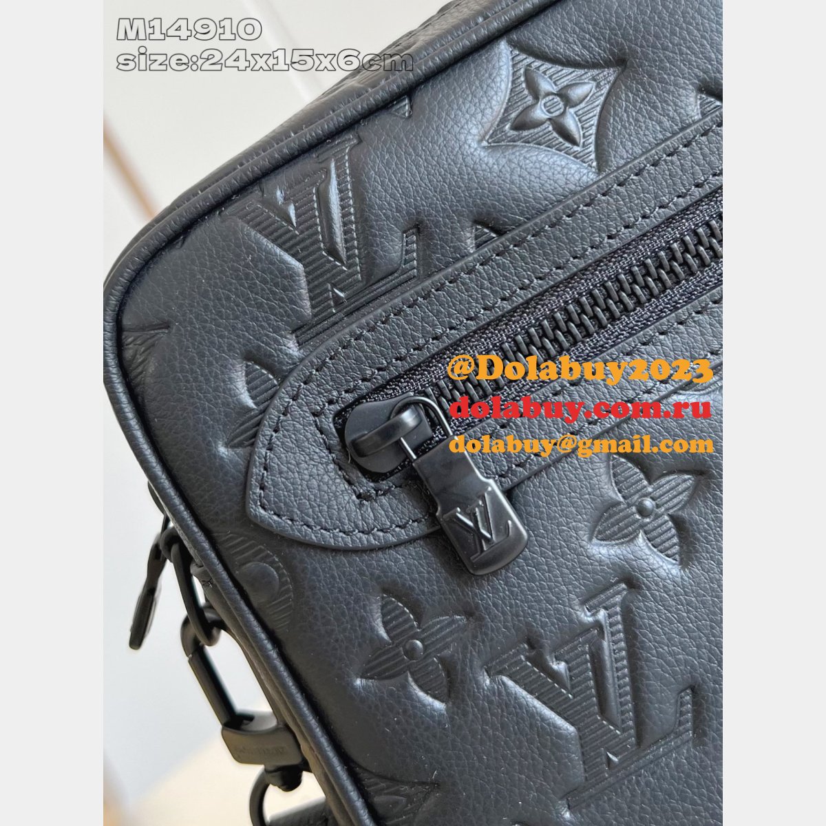 Louis Vuitton Pochette Kasai Pouch M14910 Luxury Monogram Shadow Black