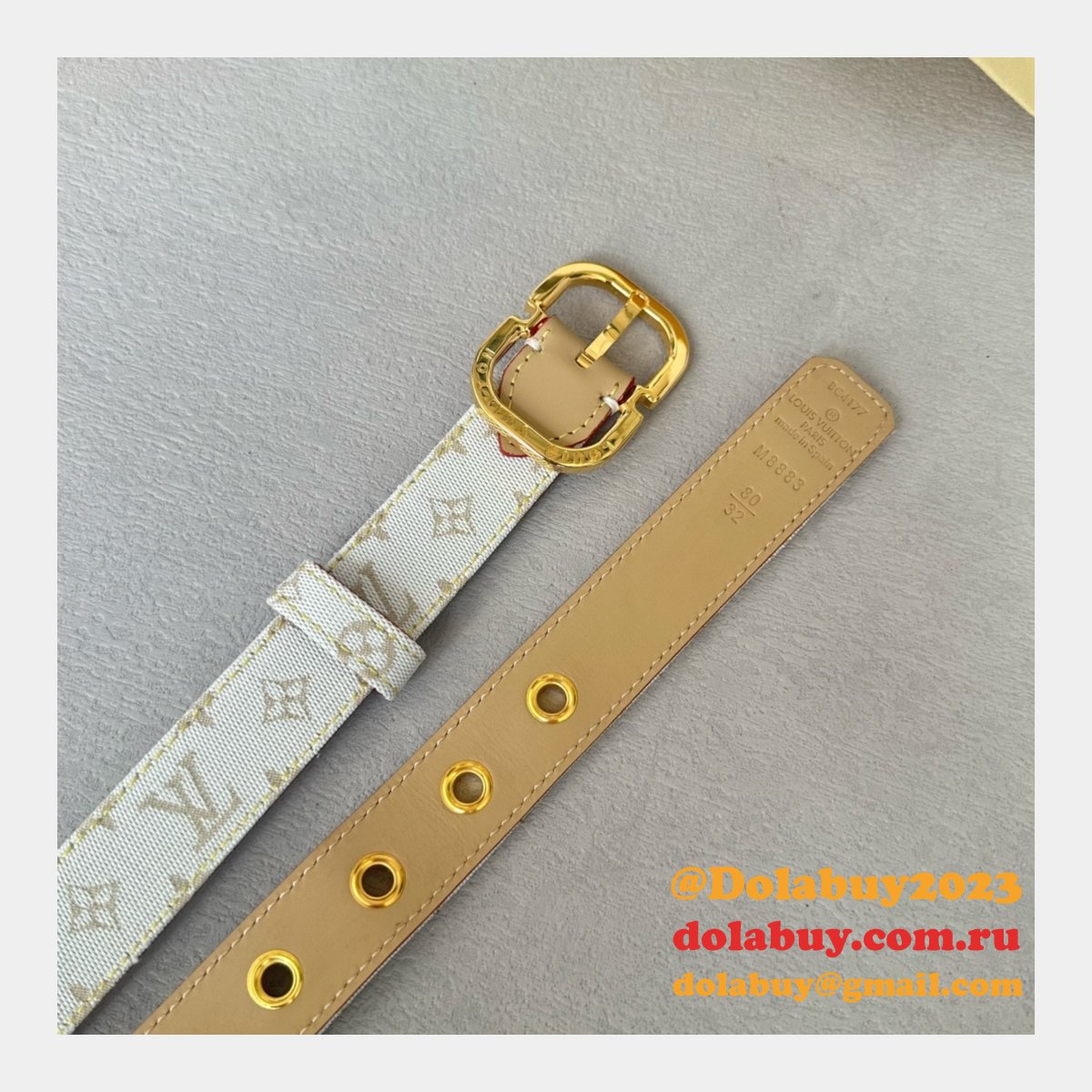 Cheap LOUIS VUITTON Monogram Women Belt 25MM