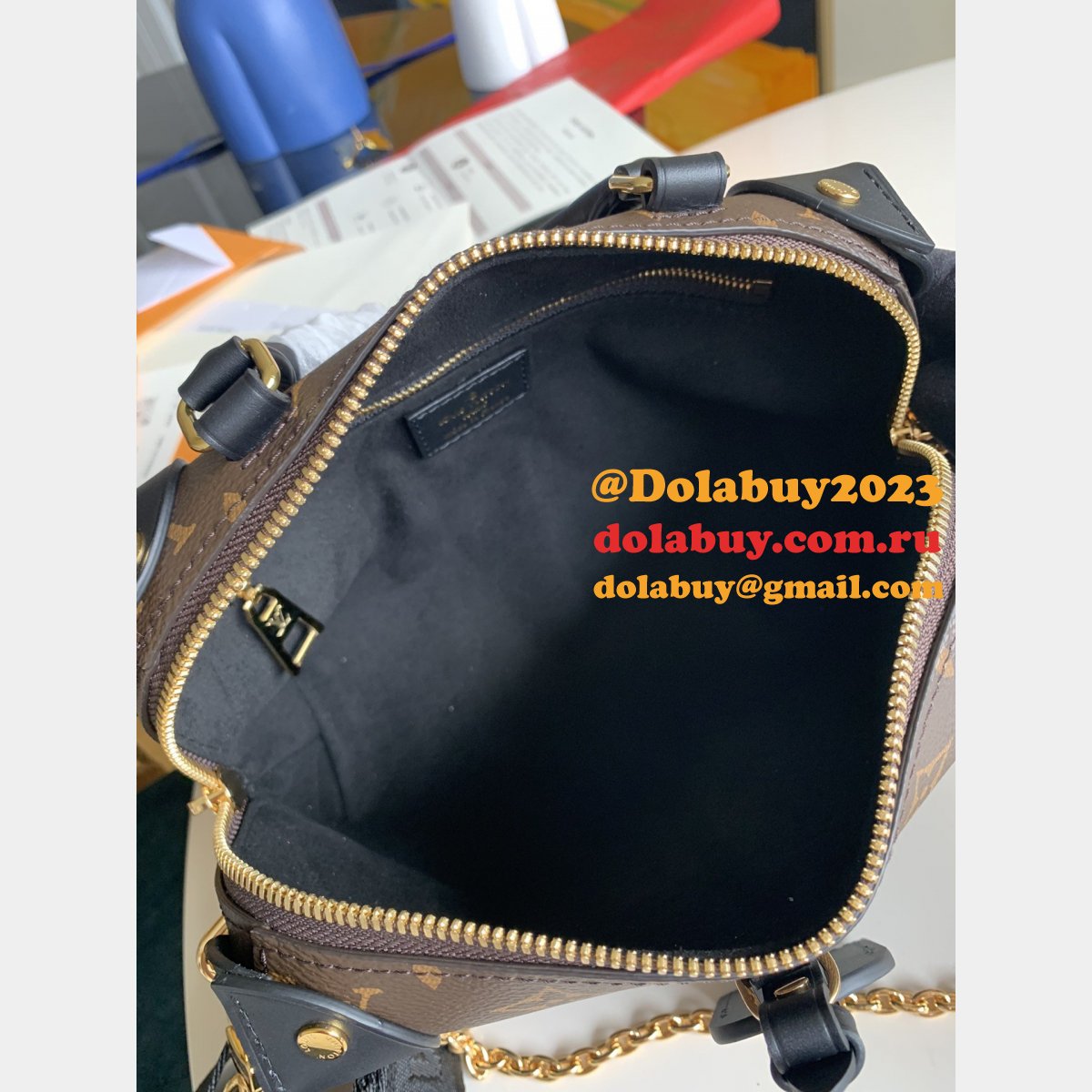 Louis Vuitton Replica M45571 Monogram Canvas Leather Petite