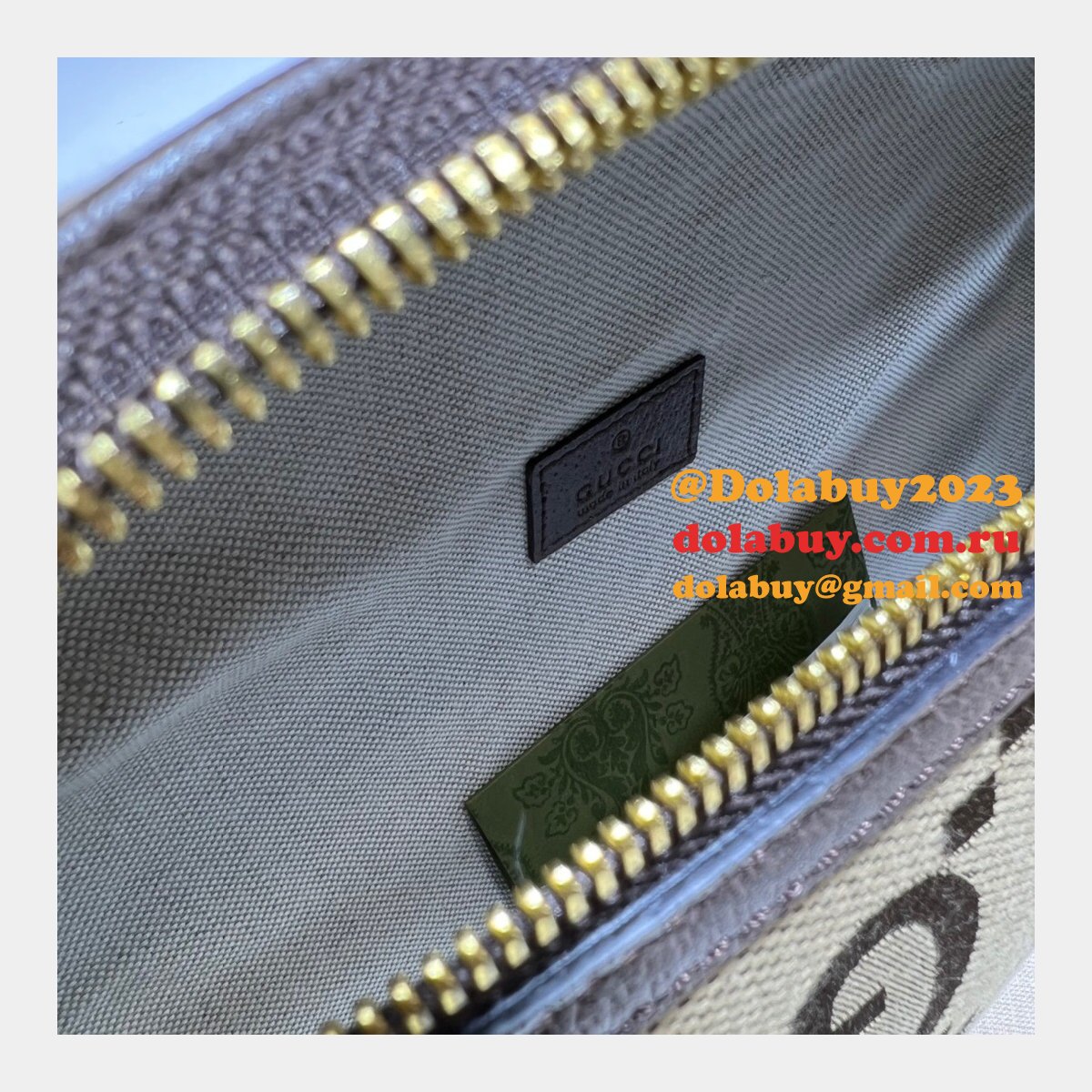 G*u*i fake 696031 jumbo gg belt bag in camel and ebony gg canvas