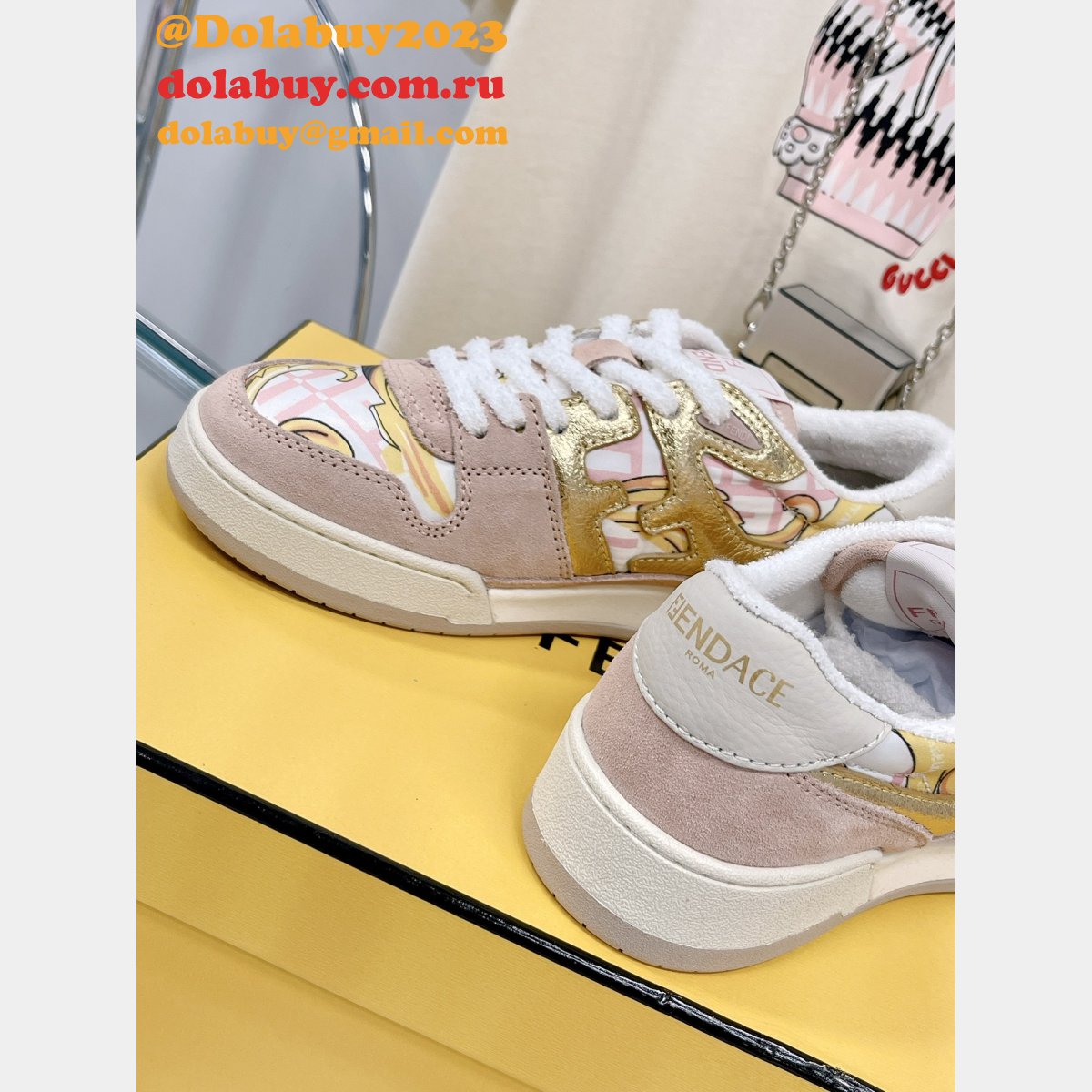 Hottest Replica Fendi X Versace match TUP F Logo Shoes
