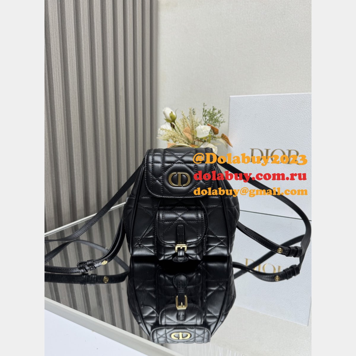 Top Quality Small Dior Caro Backpack