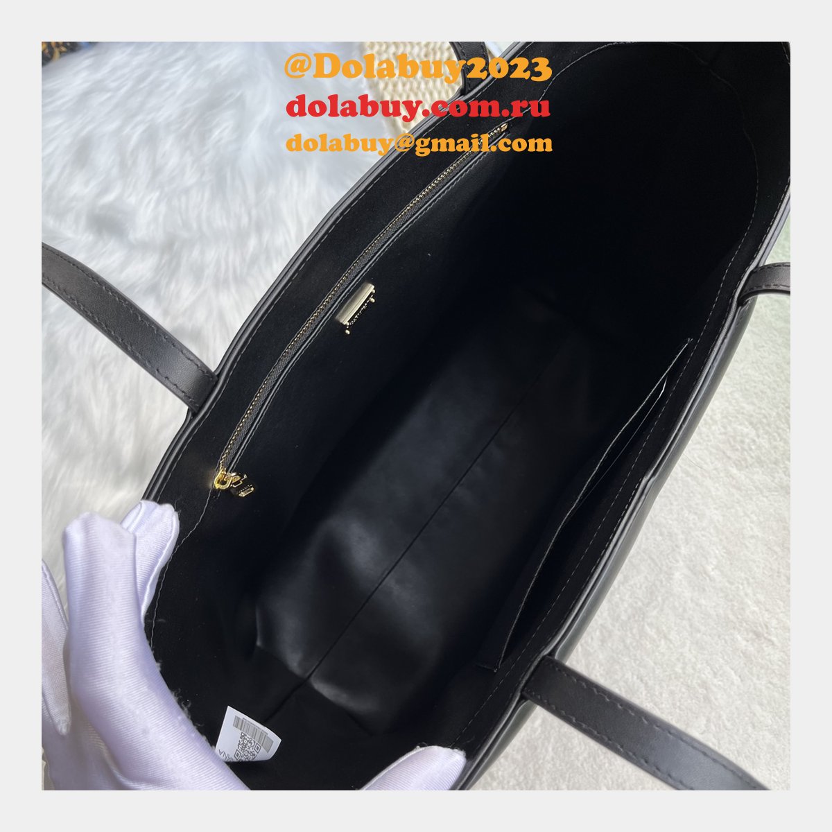 Luxury Replica Dolce & Gabbana Shopping DG Logo Tote 6650 Store Bag