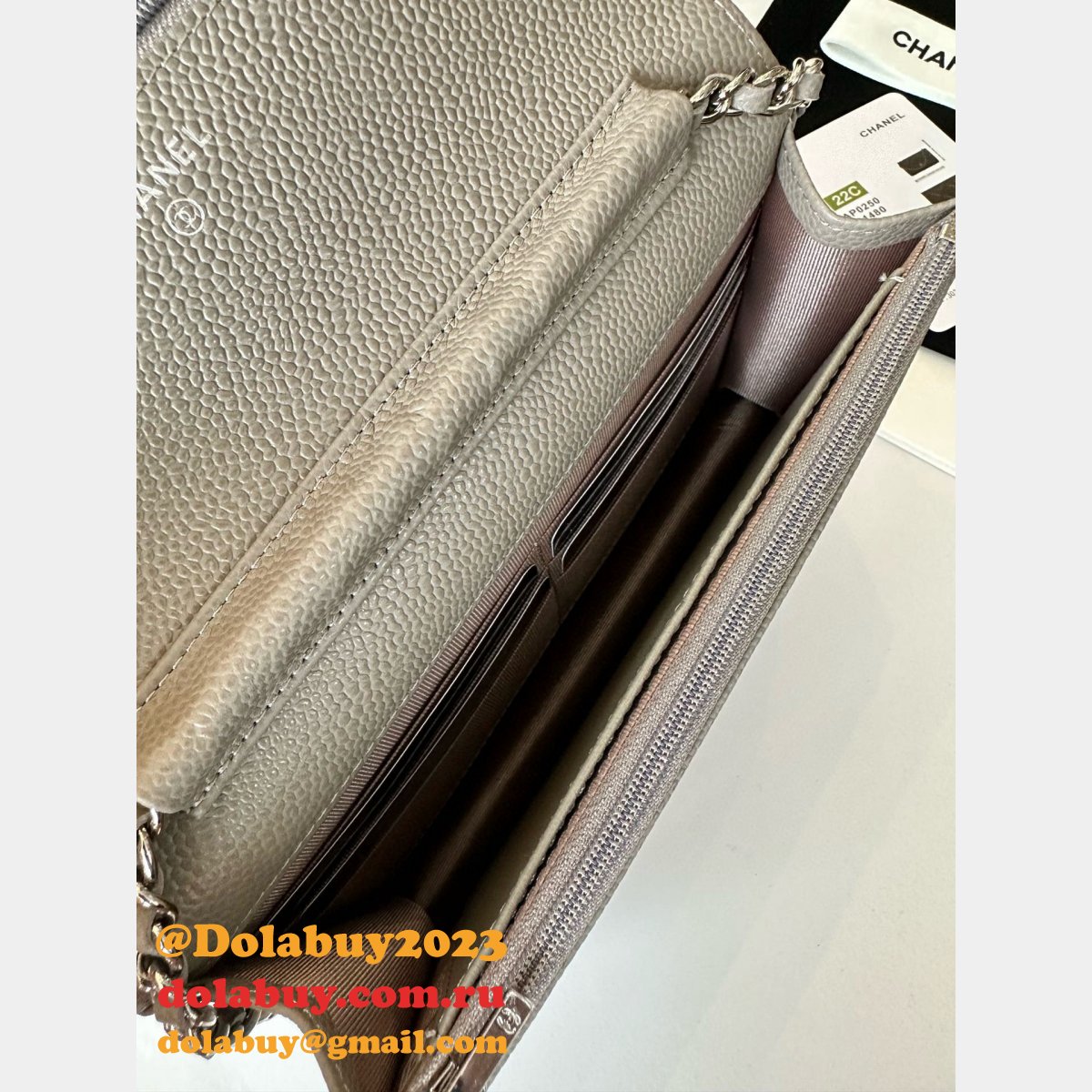 High Quality CC woc chain bag AP0250 MAGNETIC BUCKLE caviar 19CM