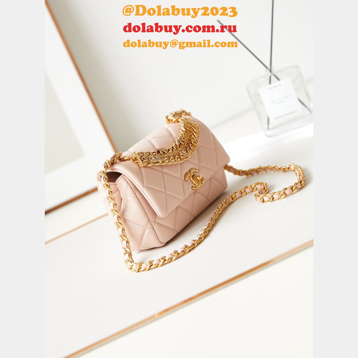 UK Copy 1:1 Mirror Matelasse Chain Handle Flap AS4595 Bag