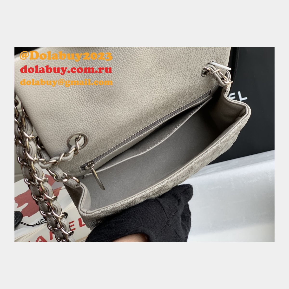 Best Chane Fake Caviar Calfskin Classic Flap Bag 1116 20CM