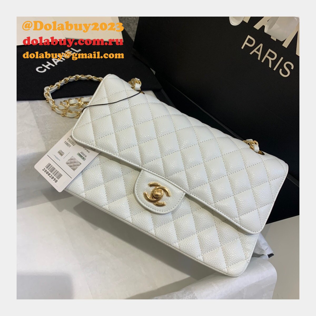 New CC 2021 Replica Quilted Caviar Leather Caviar CF1112 25CM Bags