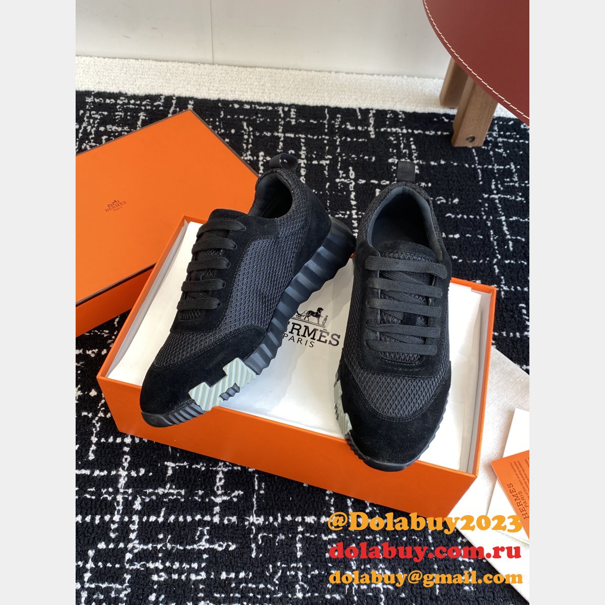Top Designer Hermes Bouncing Sneaker