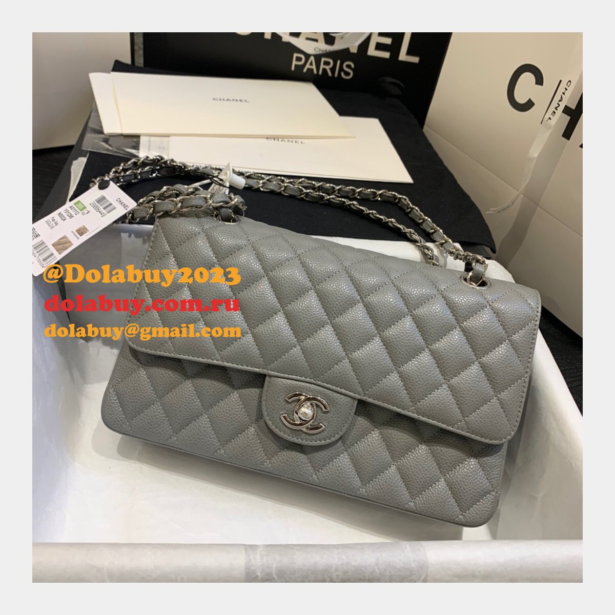 Fashion Best 2.55cm Replica Caviar Gold/Silver Bags