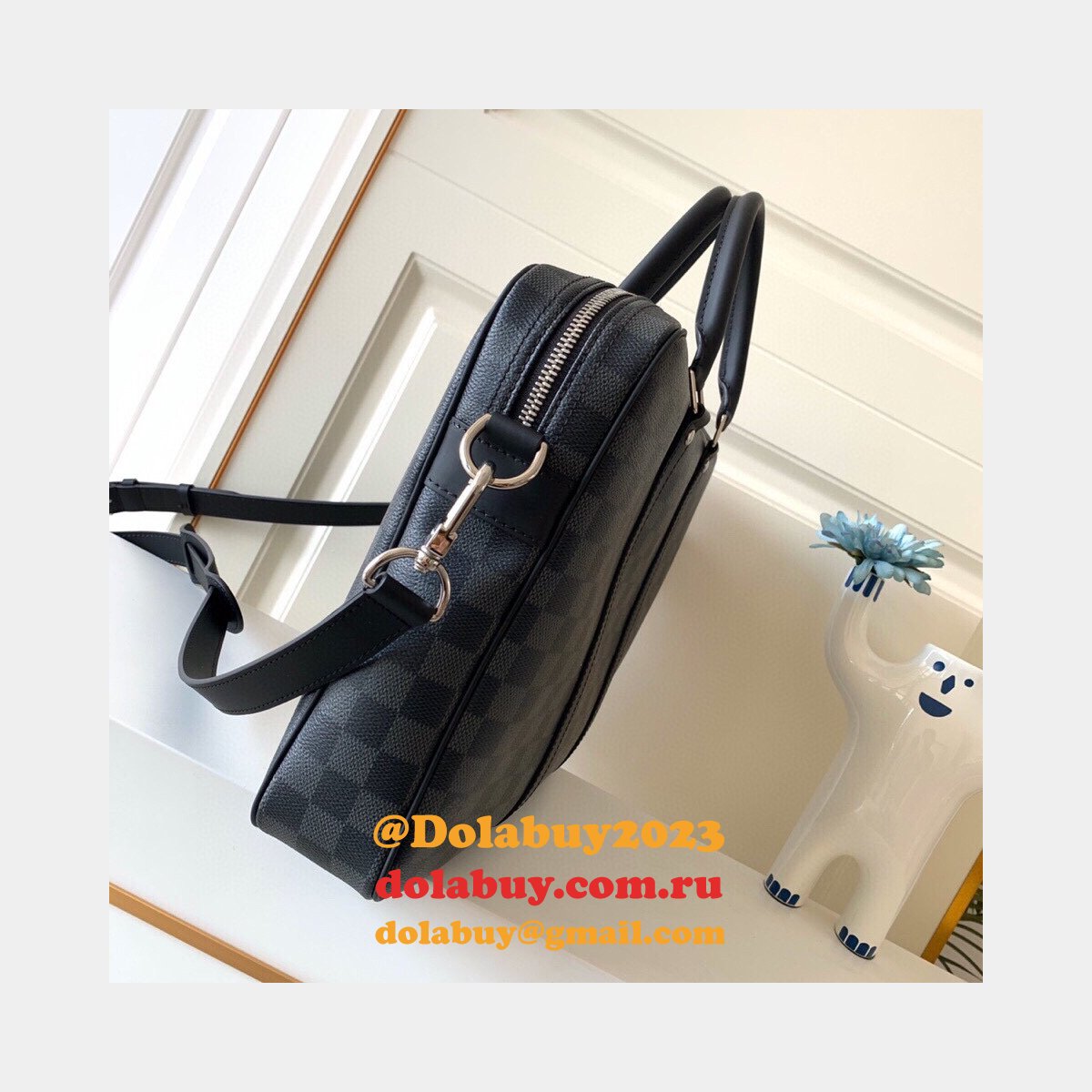 Louis Vuitton Porte-Documents Voyage PM Damier N41478 Graphite Canvas